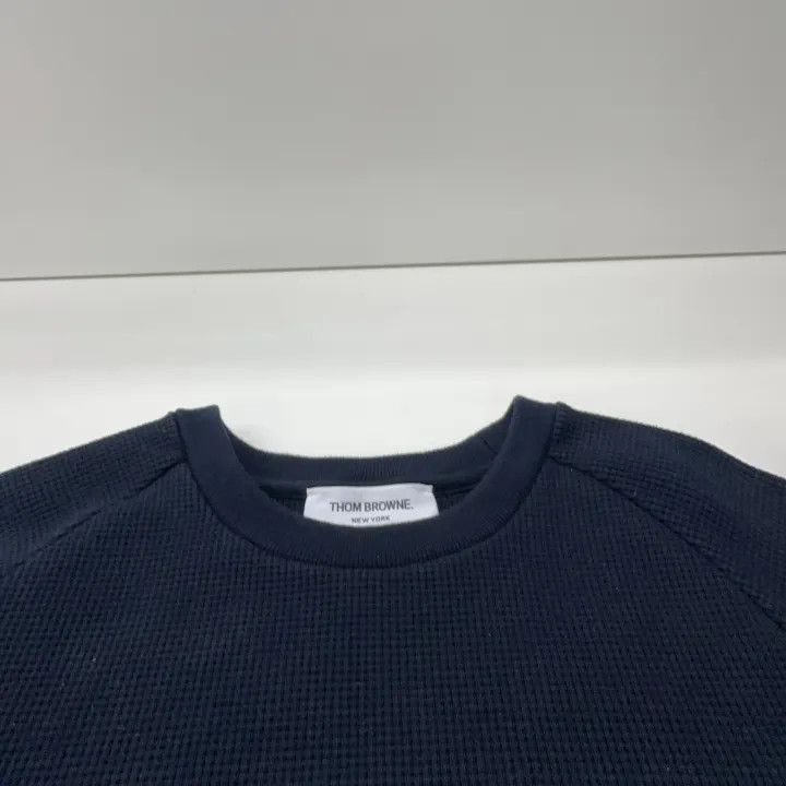 Thom Browne Thom Browne Navy Crewneck Sweatshirt with Stripes -2507 Size US M / EU 48-50 / 2 - 3 Thumbnail