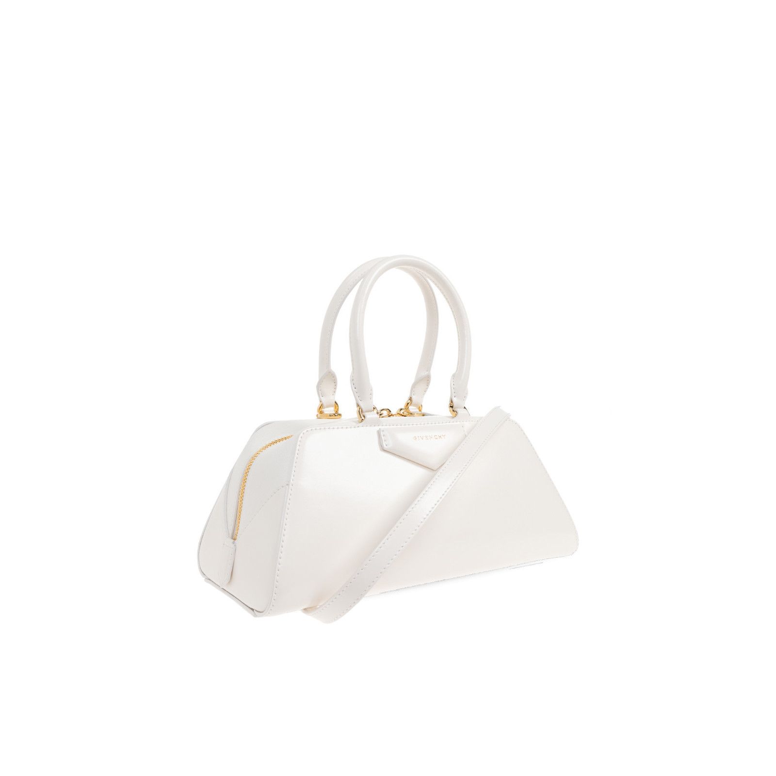 Givenchy GIVENCHY Small Antigona White Shiny Leather Top Handle Handb Size ONE SIZE - 3 Thumbnail