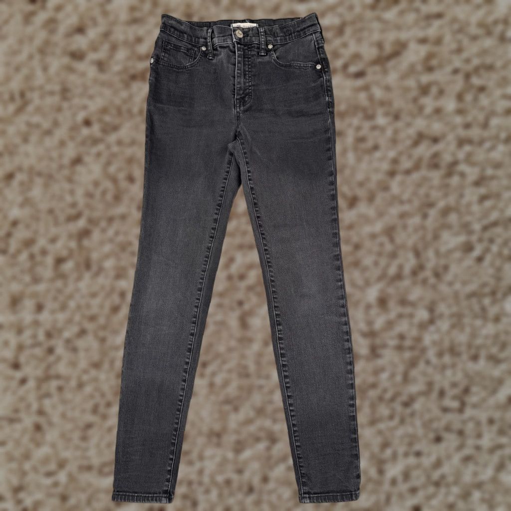 Madewell Madewell Jeans Women Skinny Denim 27 Black 9" High Riser 26x28 Cotton Blend Logo Pocket Size 27" / US 4 / IT 40 - 1 Thumbnail