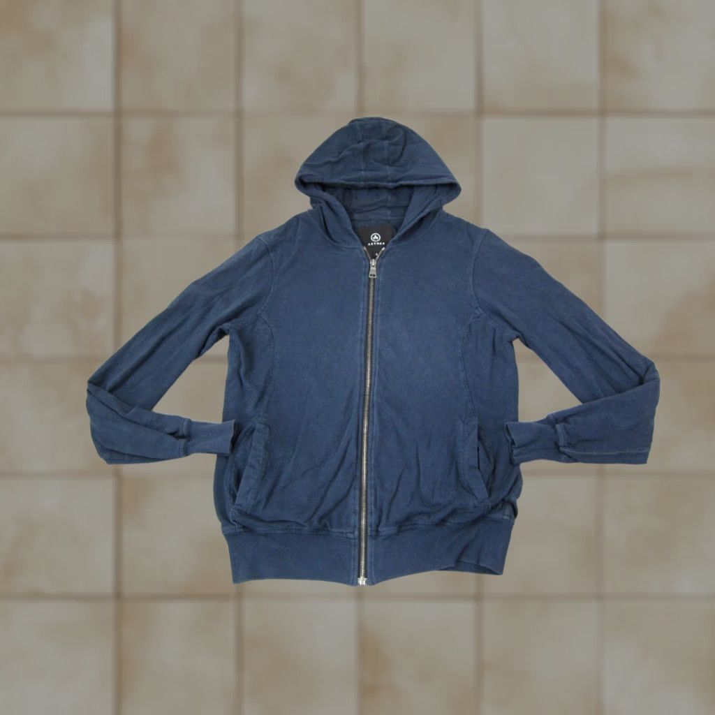 Vintage Aether Hoodie Mens 3 Large Blue Full Zip Sweatshirt Cotton Casual Outdoors USA Size US L / EU 52-54 / 3 - 1 Thumbnail