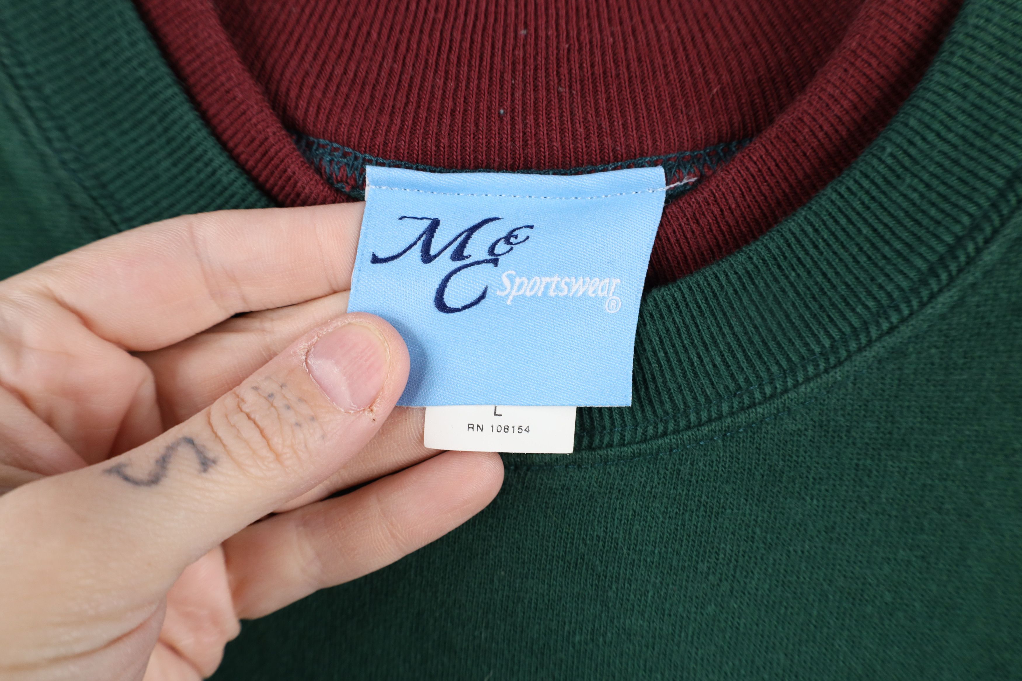 Vintage Vintage 90s Streetwear Nature Moose Bird Rabbit Sweatshirt Size L / US 10 / IT 46 - 9 Thumbnail