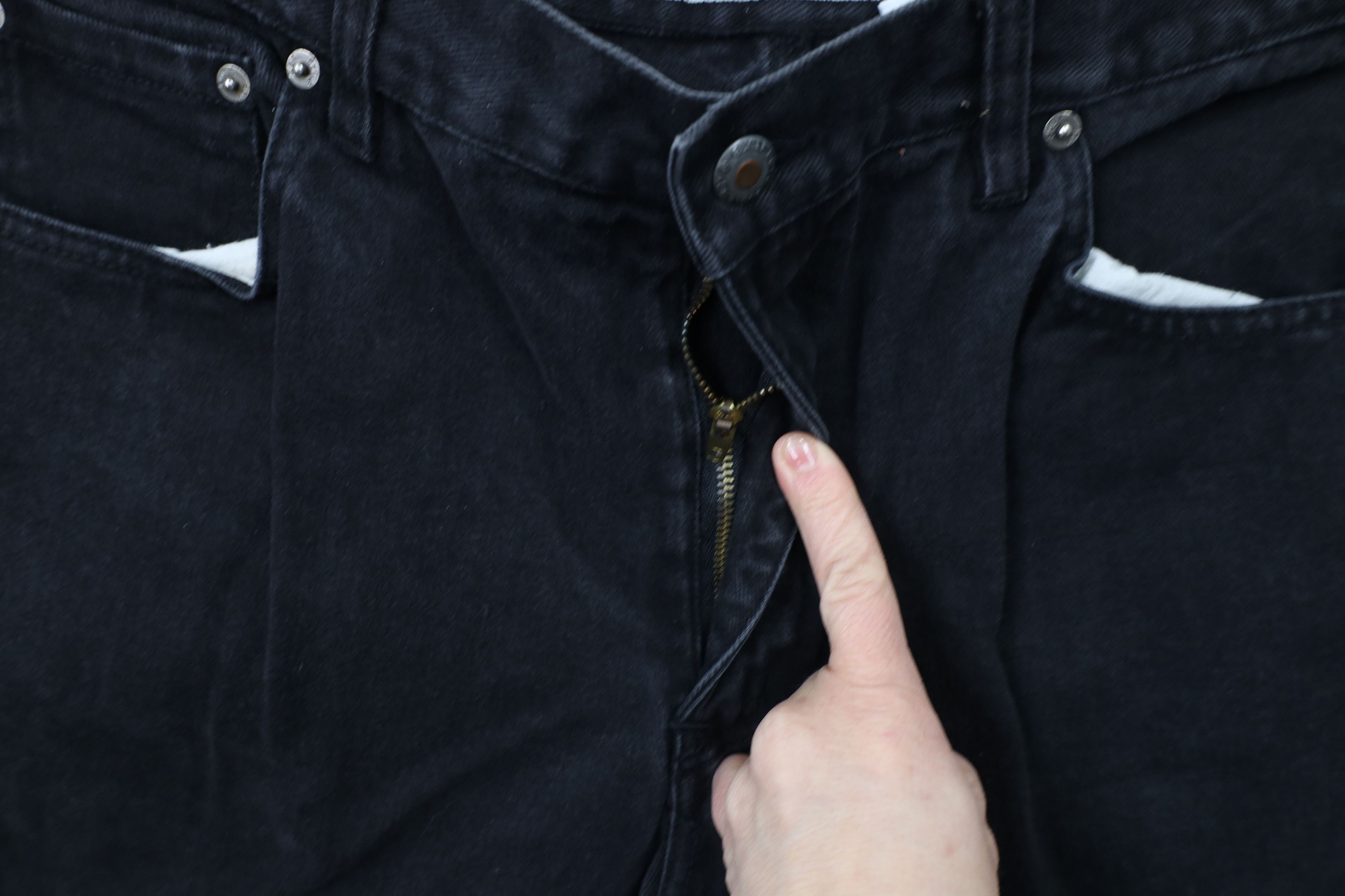 Vintage Vintage 90s Streetwear Fit Tapered Leg Denim Jeans Black Size US 34 / EU 50 - 7 Thumbnail
