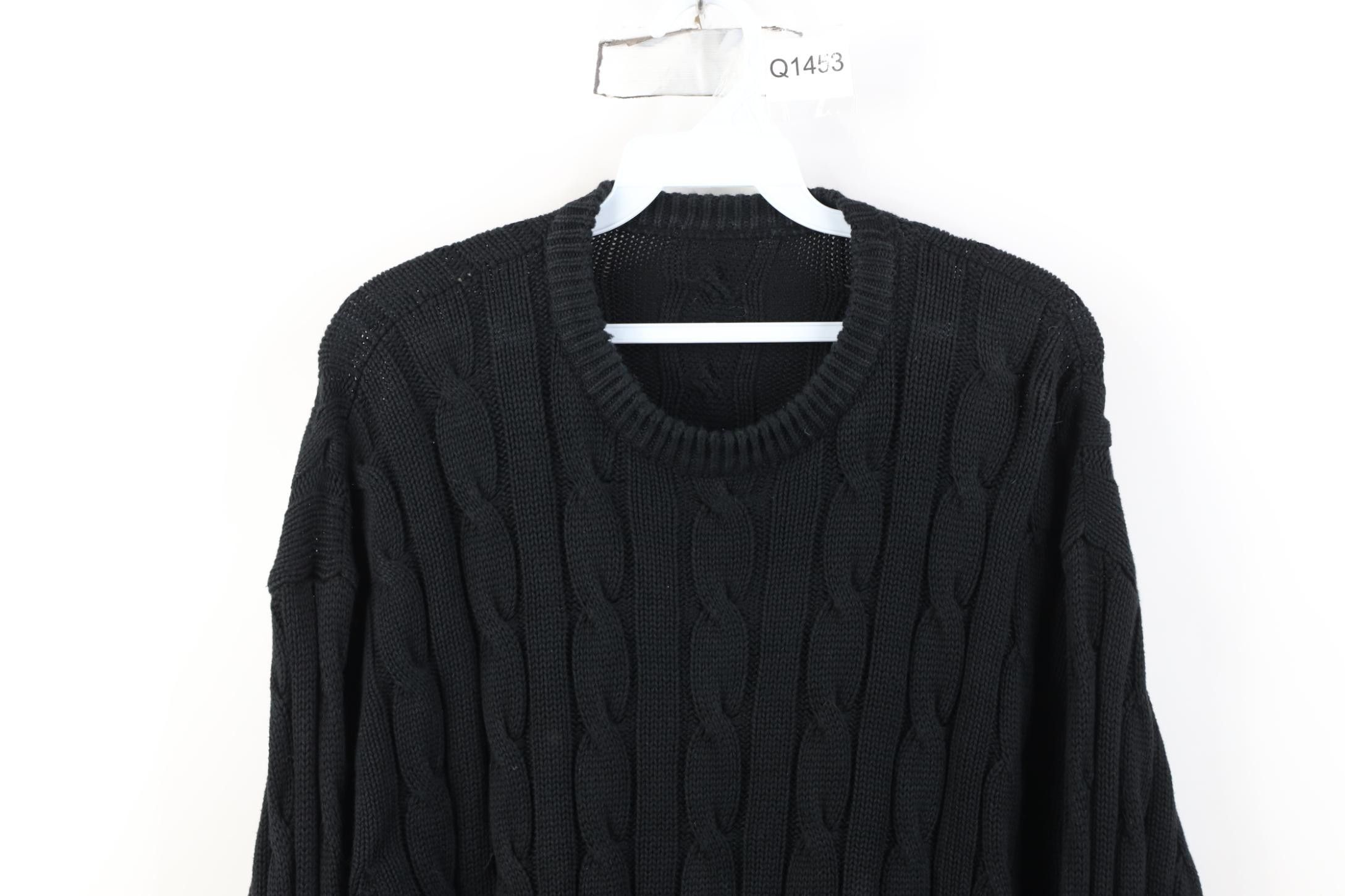 Vintage Vtg 90s Y2K Streetwear Fisherman Chunky Cable Knit Sweater Size US XL / EU 56 / 4 - 2 Thumbnail