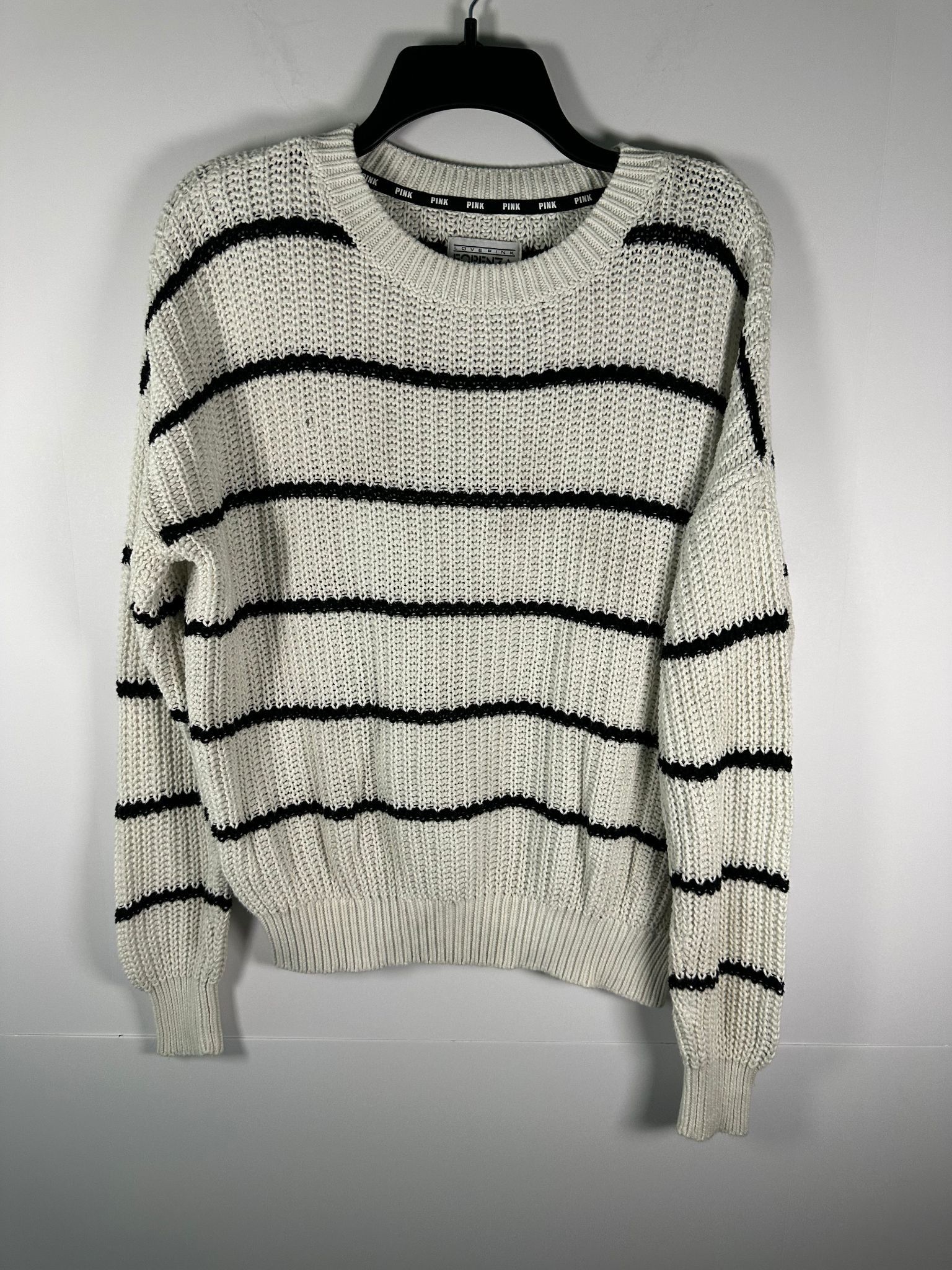 Other Forenza Sweater Womens S Striped Crewneck Pullover White Size S / US 4 / IT 40 - 1 Thumbnail