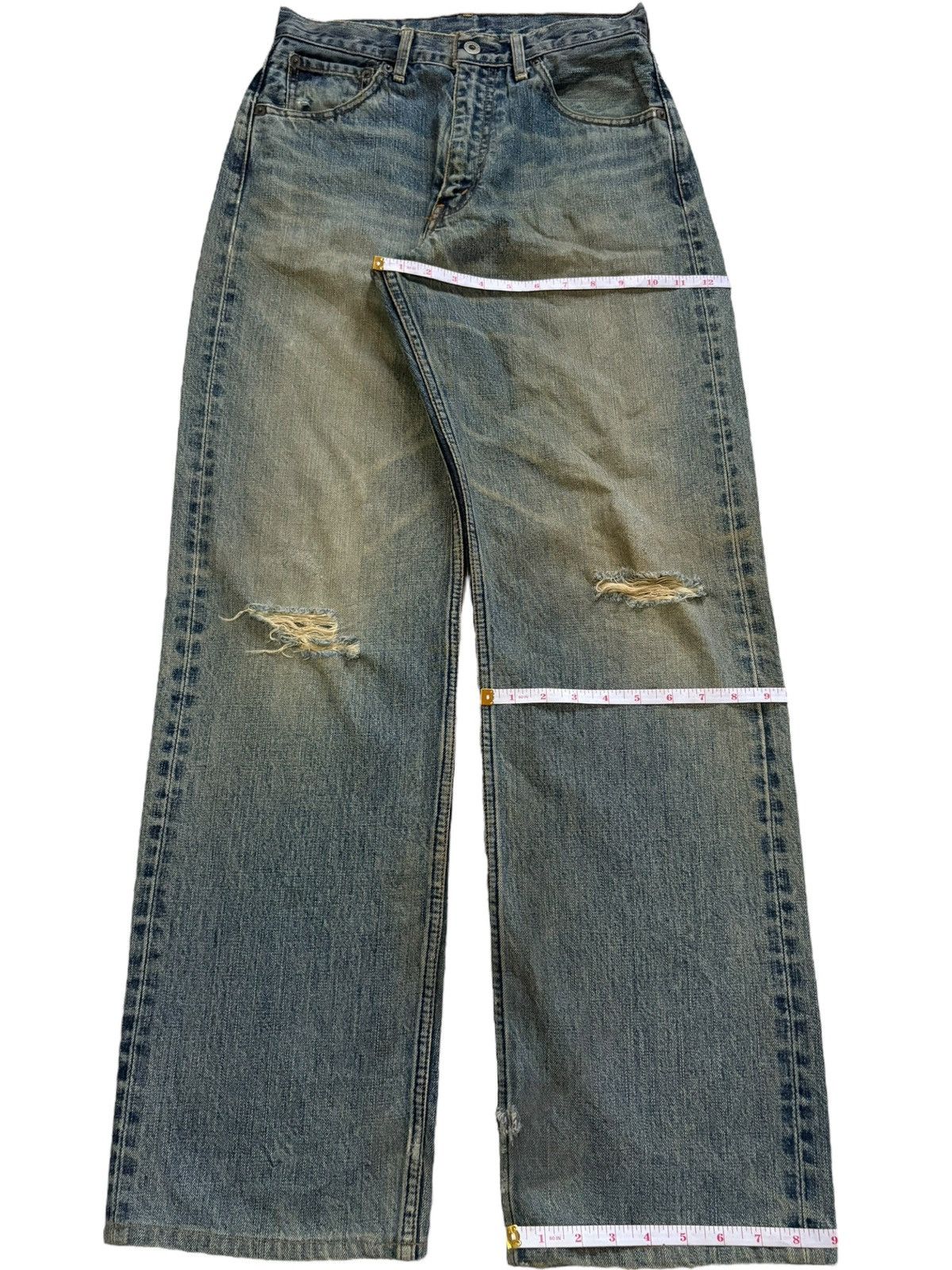 Levi's Vintage 90s Levis 504 Mud Wash Distressed Baggy Jeans Size US 28 / EU 44 - 14 Thumbnail