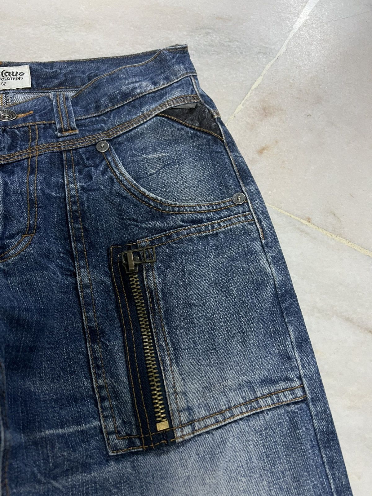 If Six Was Nine × Japanese Brand 💥Vintage 90’s Style Nylaus Clothing Bushpants Clawmark Jean Size US 30 / EU 46 - 7 Thumbnail