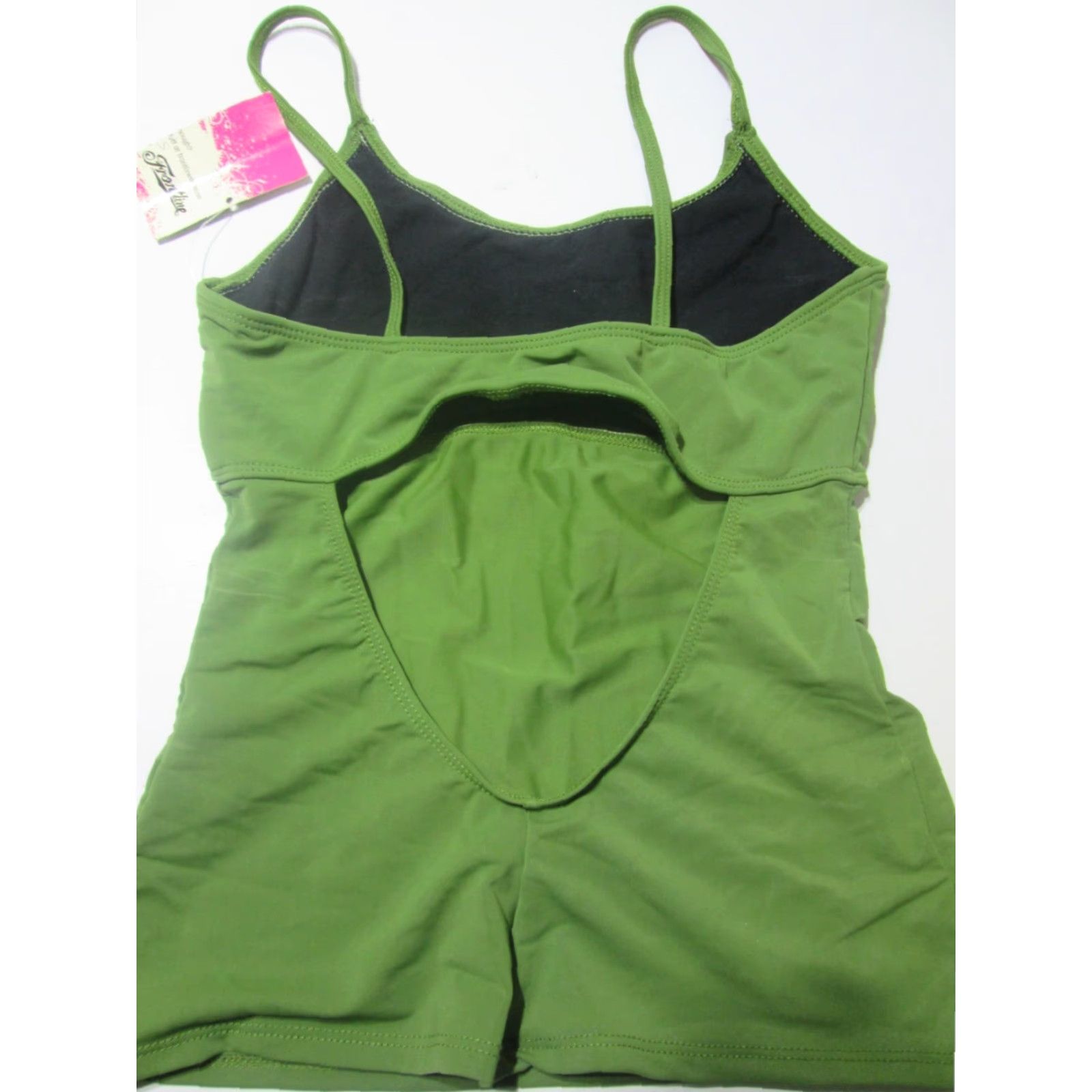Vintage Frontling Tankini S Womens Green Wireless Unlined Open Back Beachwear NWT Size ONE SIZE - 2 Thumbnail