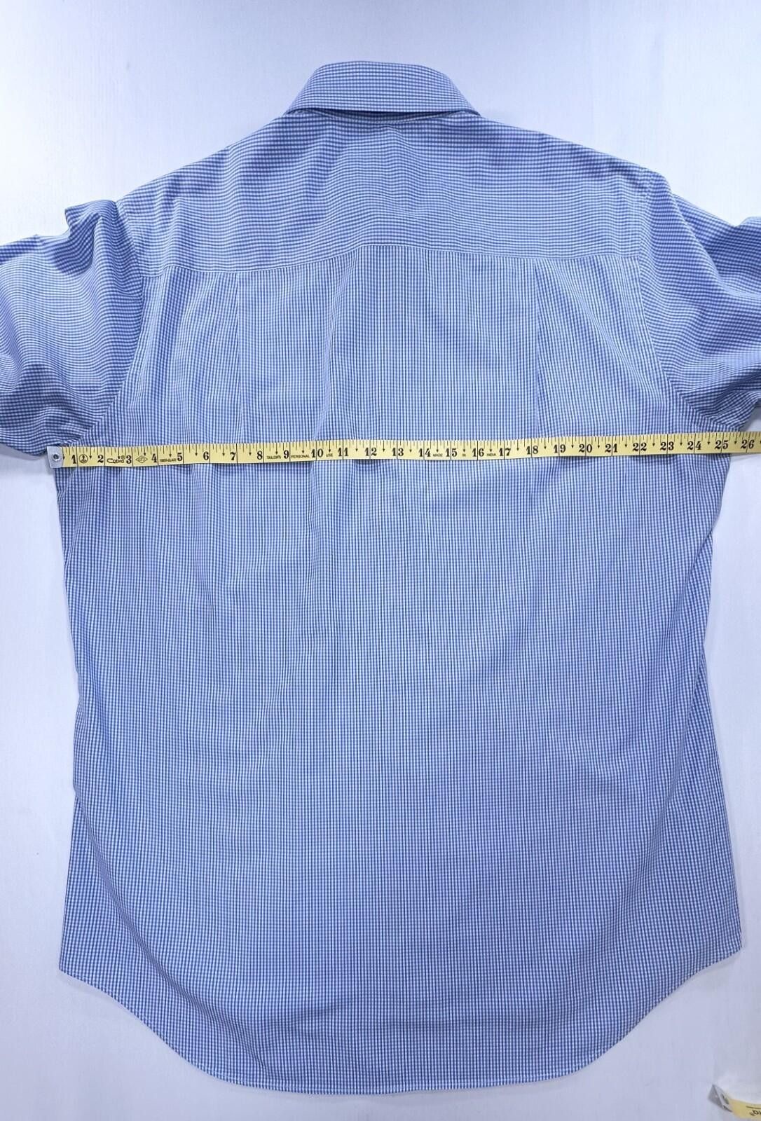David Donahue David Donahue Trim Tall 100% Cotton Button Up Blue Mens XL Size US XL / EU 56 / 4 - 4 Thumbnail