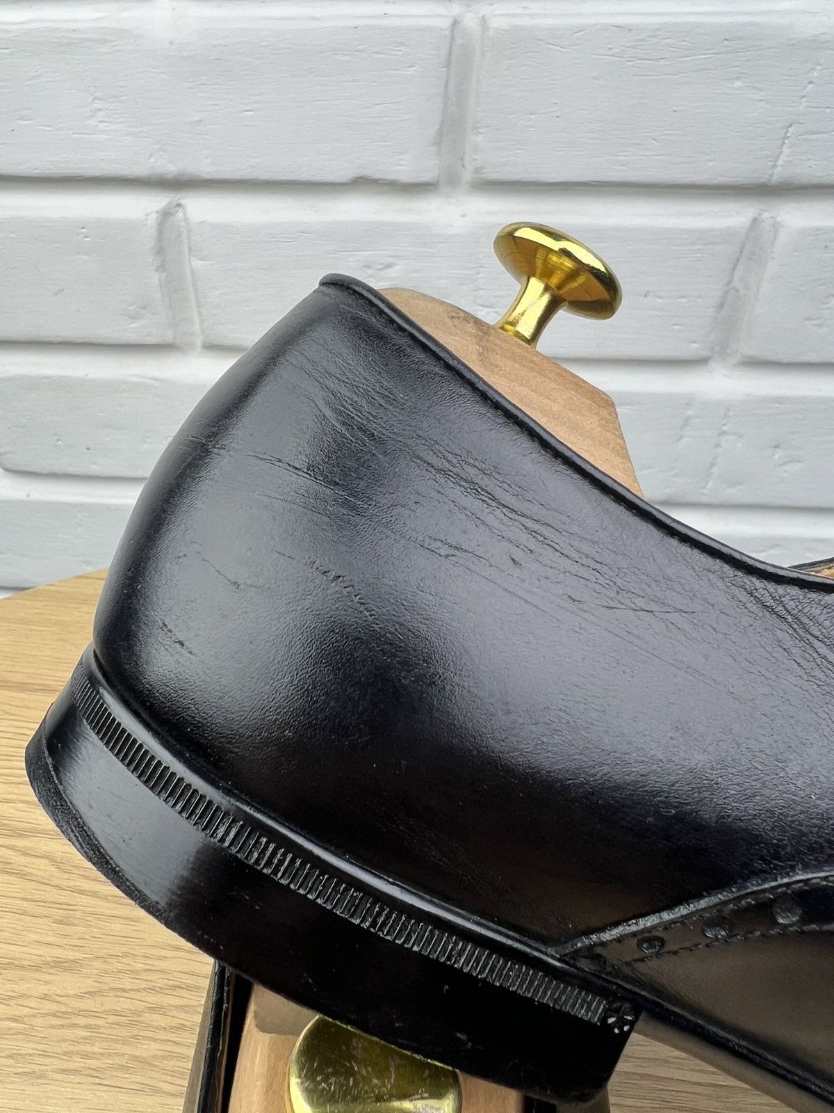 Gucci GUCCI Oxfords Leather Shoes Lace Up Back Logo Black Men’s Size US 10 / EU 43 - 14 Thumbnail