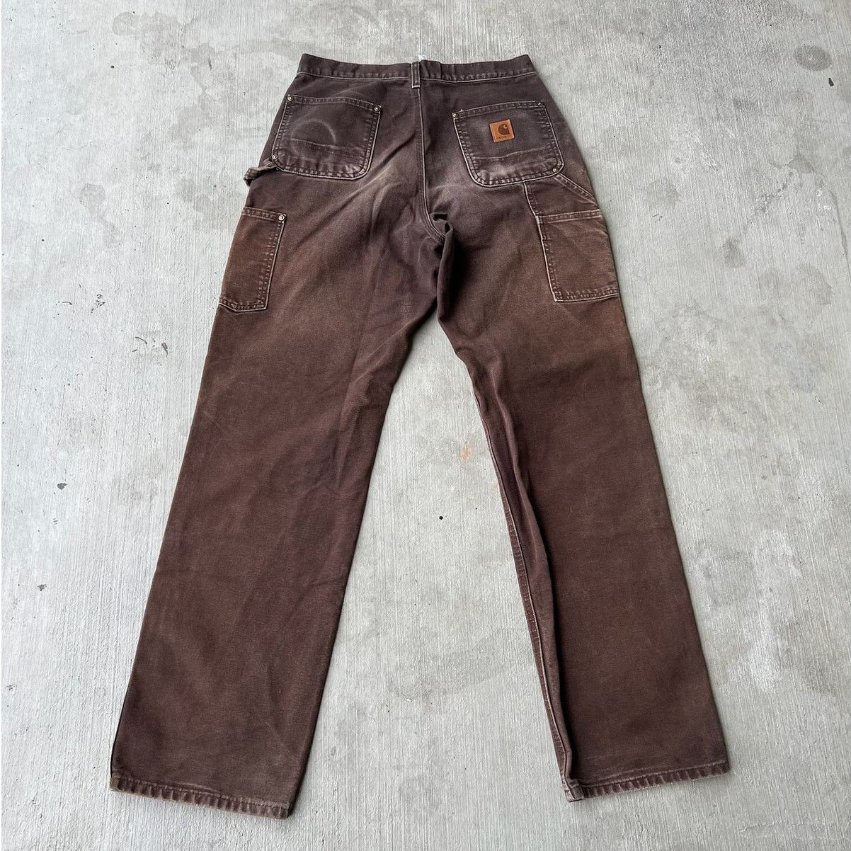 Carhartt × Vintage Carhartt faded brown double knee work wear carpenter pants Size US 29 - 5 Thumbnail