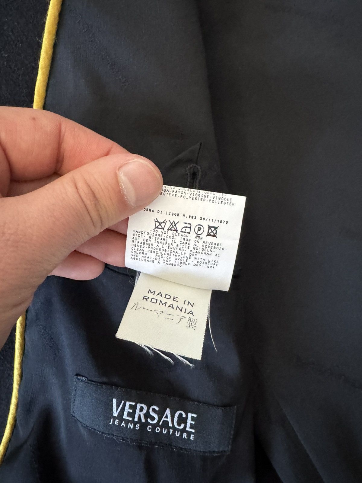 Versace Jeans Couture Versace Jeans Couture Wool Leather Coat Size US L / EU 52-54 / 3 - 13 Thumbnail