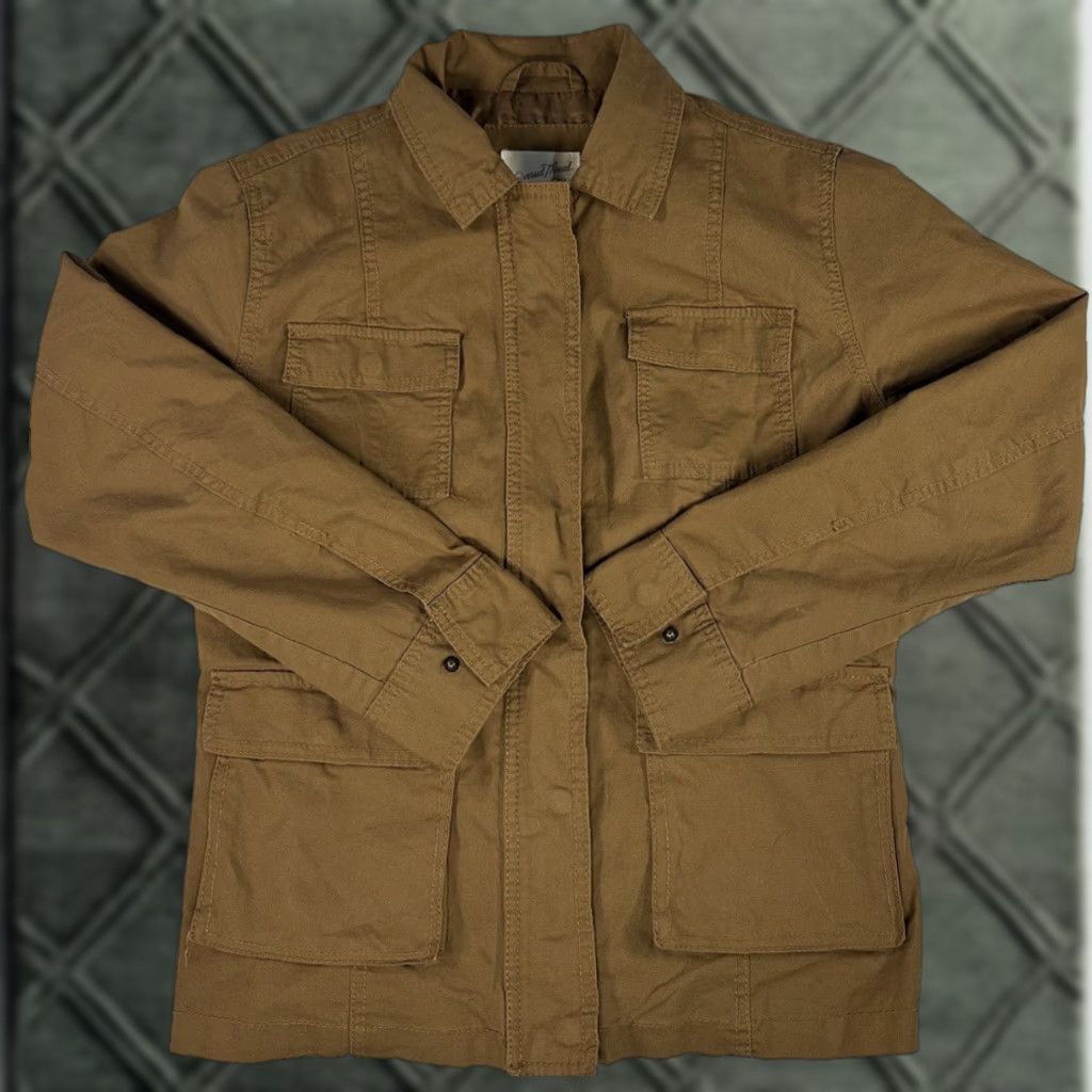 Vintage Universal Threads Jacket Womens XS Brown 100% Cotton Detroit Style Utility Coat Size XS / US 0-2 / IT 36-38 - 1 Thumbnail