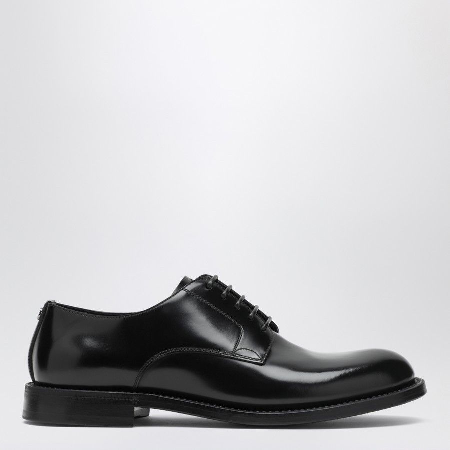 Dolce & Gabbana o1d2blof0226 Leather Derby Shoes in Black Size US 12 / EU 45 - 2 Thumbnail