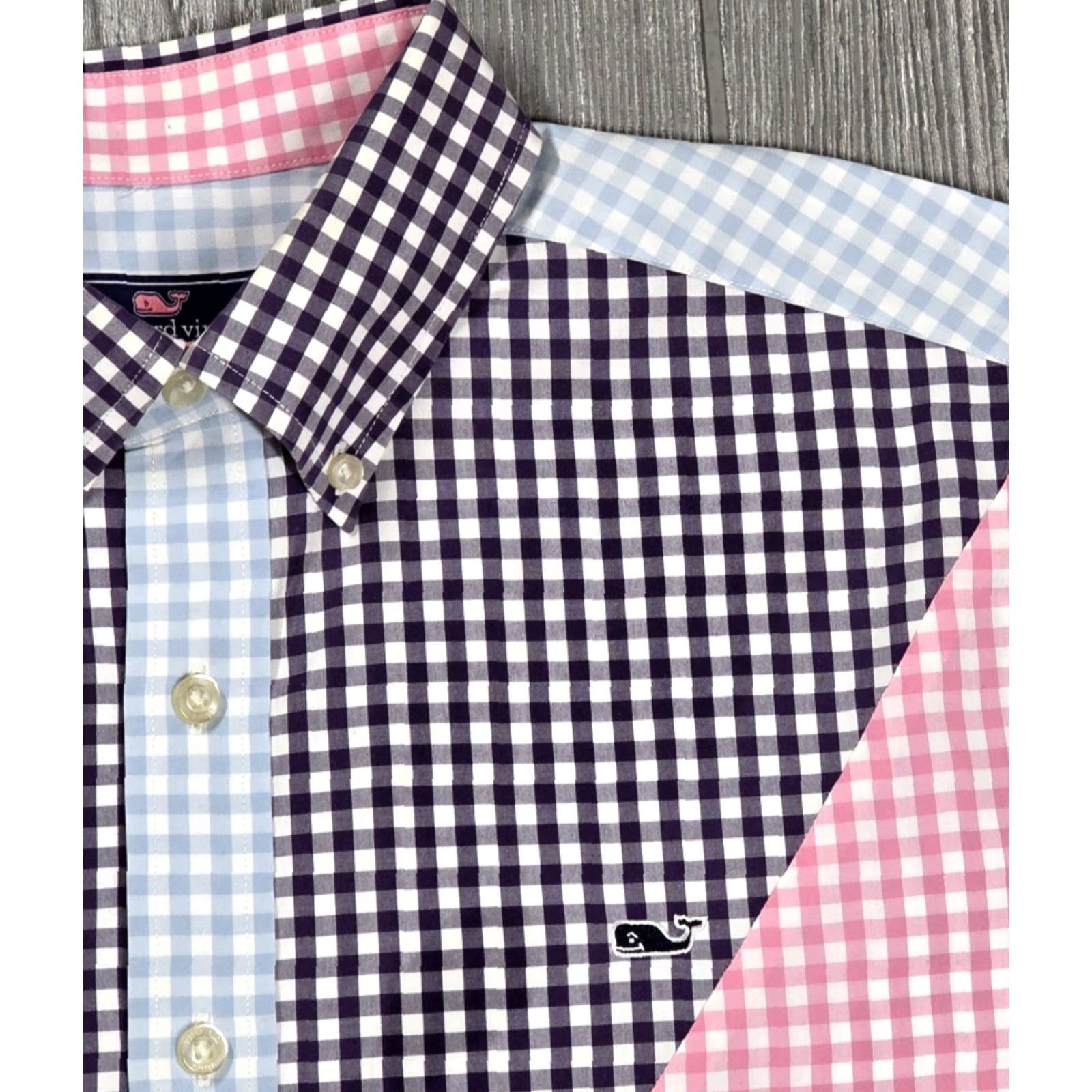 Vineyard Vines Vineyard Vines Mens M Gingham Check Slim Fit Whale Shirt Colorful Colorblock Size US M / EU 48-50 / 2 - 3 Thumbnail