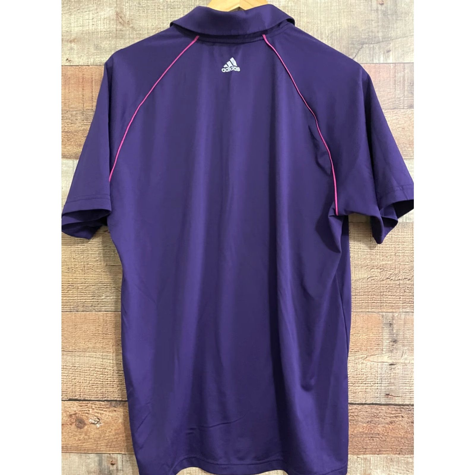 Adidas Adidas Adizero Polo Shirt Mens Large Golf Striped Purple Size US L / EU 52-54 / 3 - 3 Thumbnail