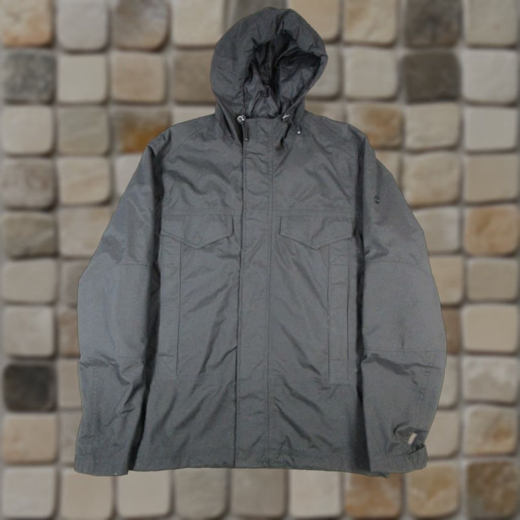 Timberland Jacket Womens Medium Black Hyvent Jacket Coat Nylon Lining Polyester Zip Casual Travel Workwear Basic Jacket Mens Womens Girls