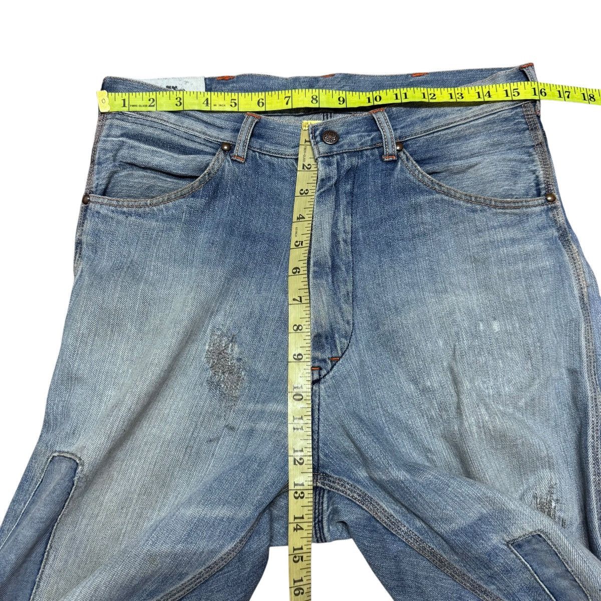 Japanese Brand CONEY Denim Carpenter Patchwork Work Pants Size US 32 / EU 48 - 15 Thumbnail