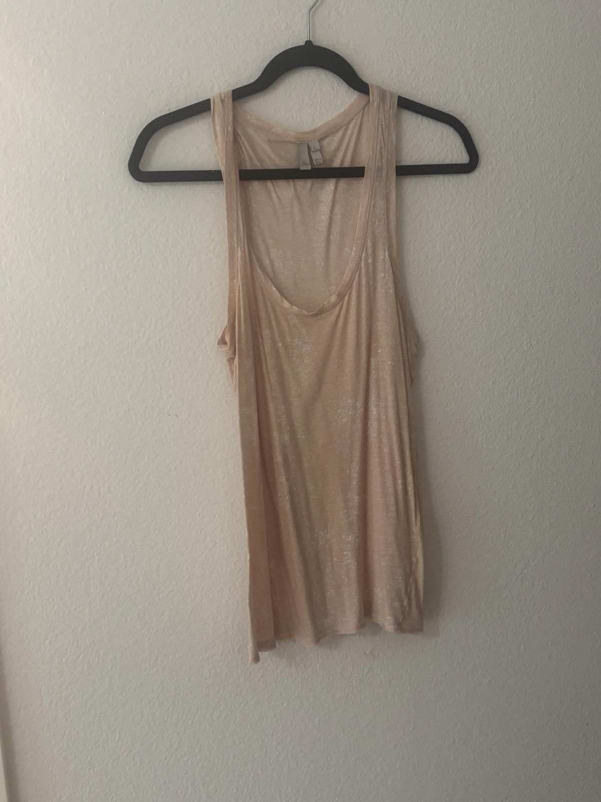 Jones New York Large Joie Designer Pink Beige Flowy Tank Top Size L / US 10 / IT 46 - 1 Thumbnail