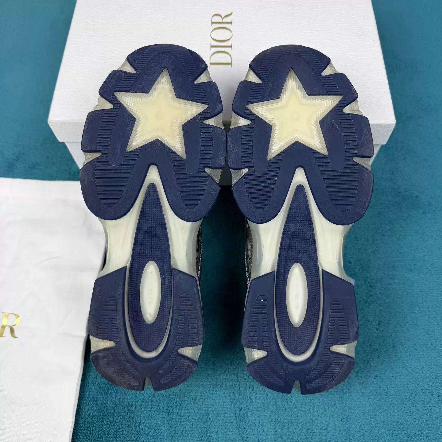 Dior Dior Vibe Monogram Navy Low Top Sneakers 37.5 EU Size US 7 / IT 37 - 5 Thumbnail