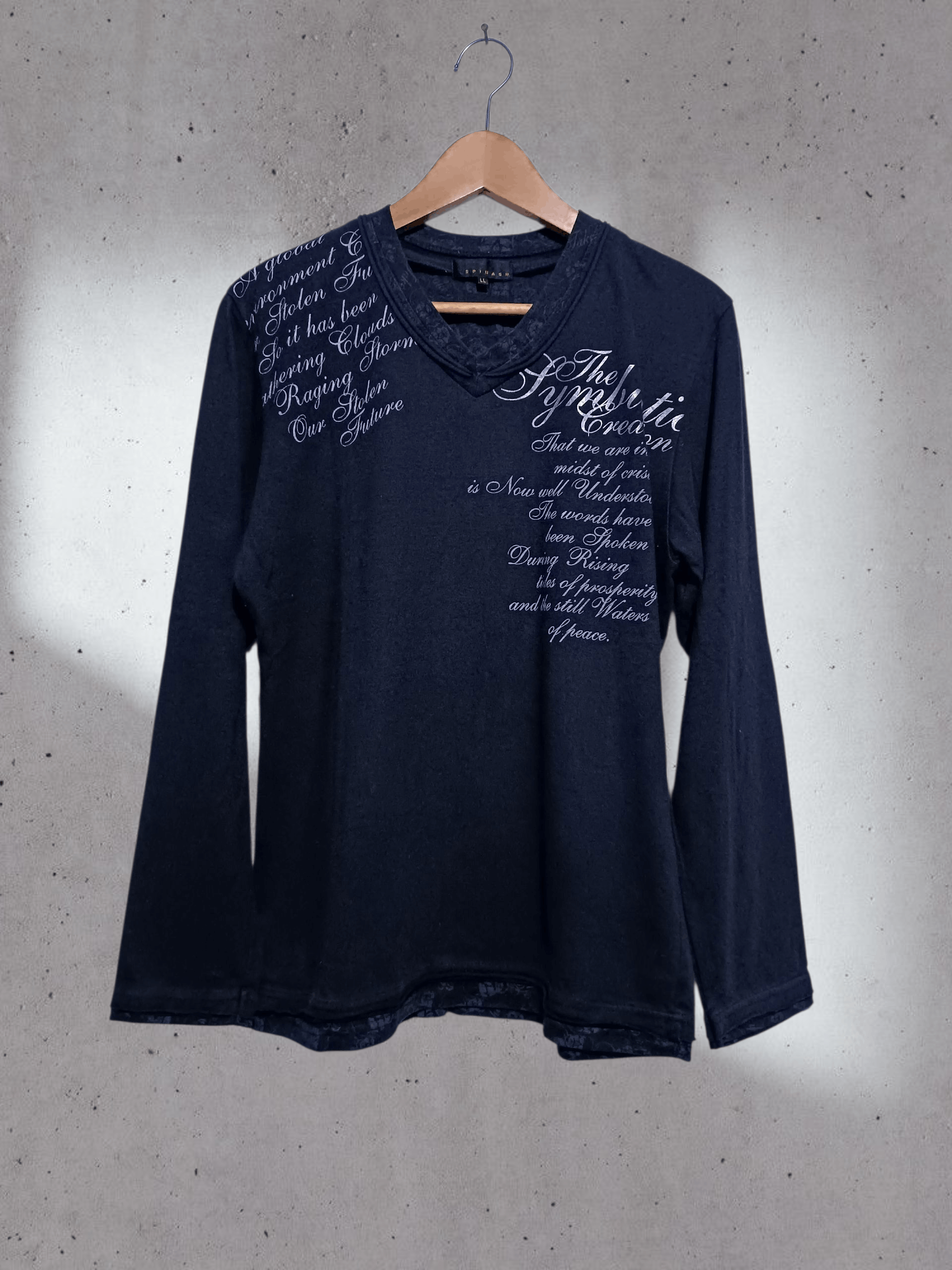 Japanese Brand Spinash Double Layer Poem Long Sleeve T-shirt Size US M / EU 48-50 / 2 - 1 Thumbnail