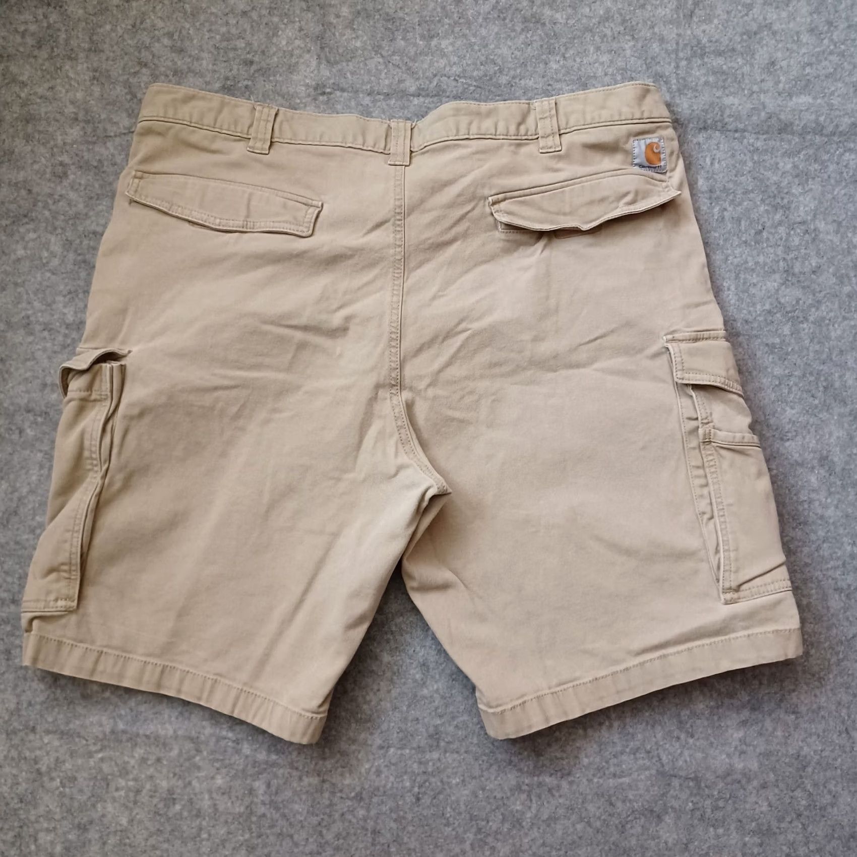 Carhartt Carhartt Cargo Shorts Mens 42 Beige Relaxed Fit Pockets Hiking Button Outdoor Cargo Shorts Beige Mens 42 Classic Outdoor Carhartt Cargo Shorts Size US 42 / EU 58 - 3 Thumbnail