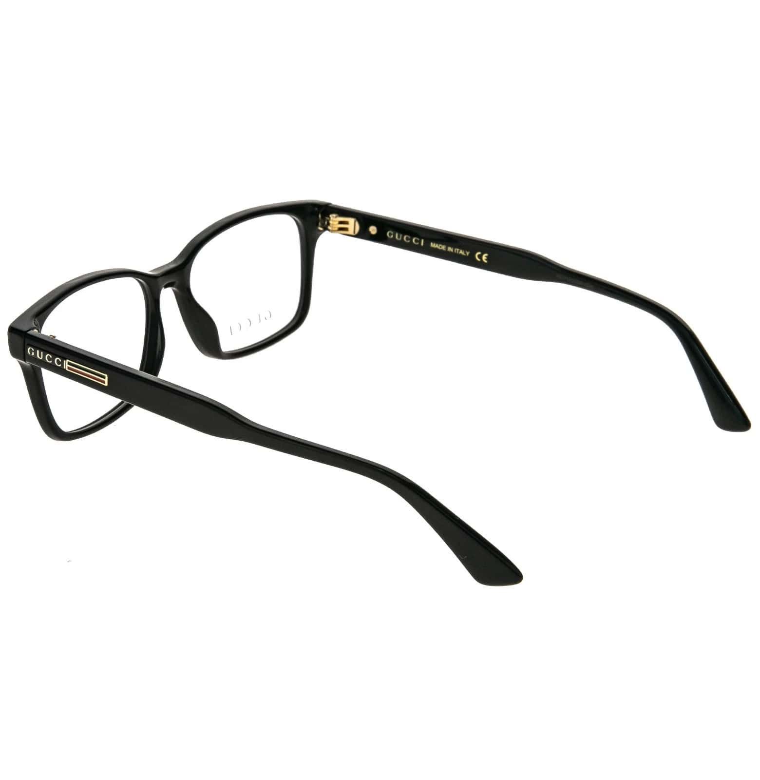 Gucci GUCCI GG0826O 0826 Black Rectangular Eyeglasses 001 Frame Size ONE SIZE - 8 Thumbnail