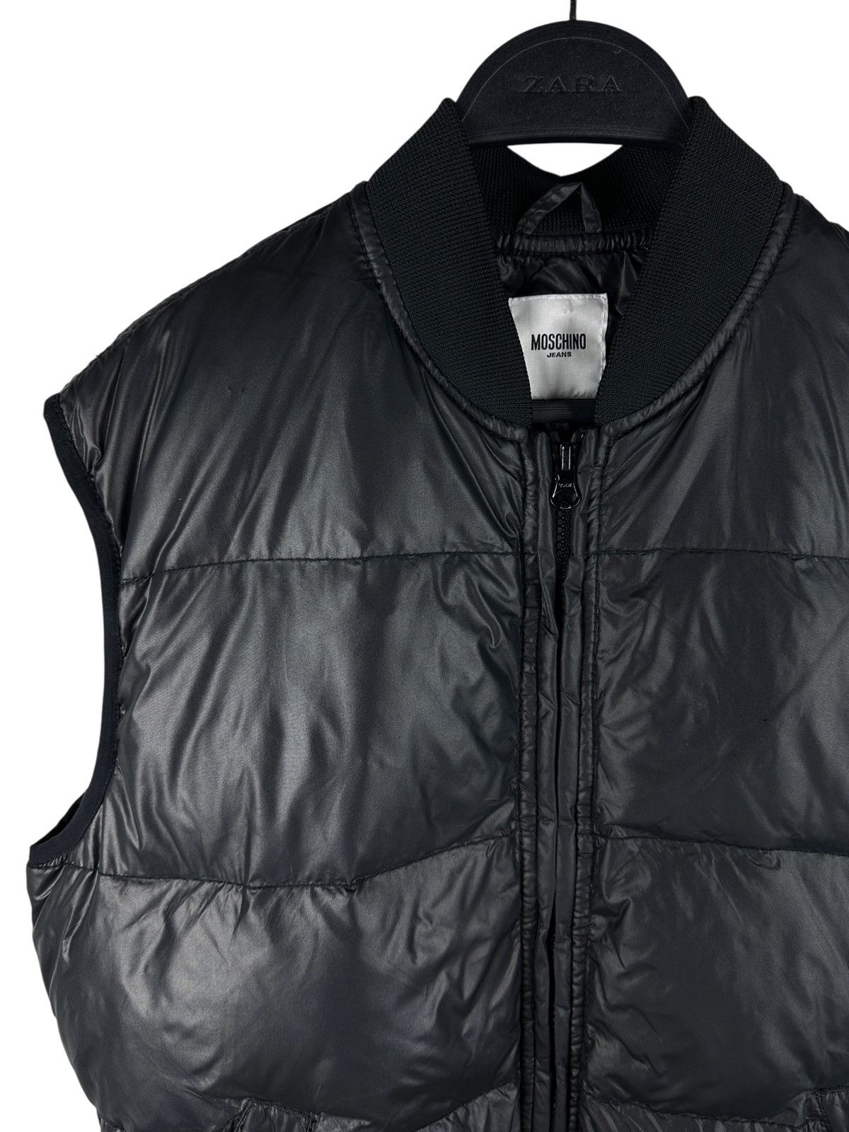 Moschino Moschino Jeans Down Puffer Vest Gilet Cropped Full Black Size US M / EU 48-50 / 2 - 2 Thumbnail