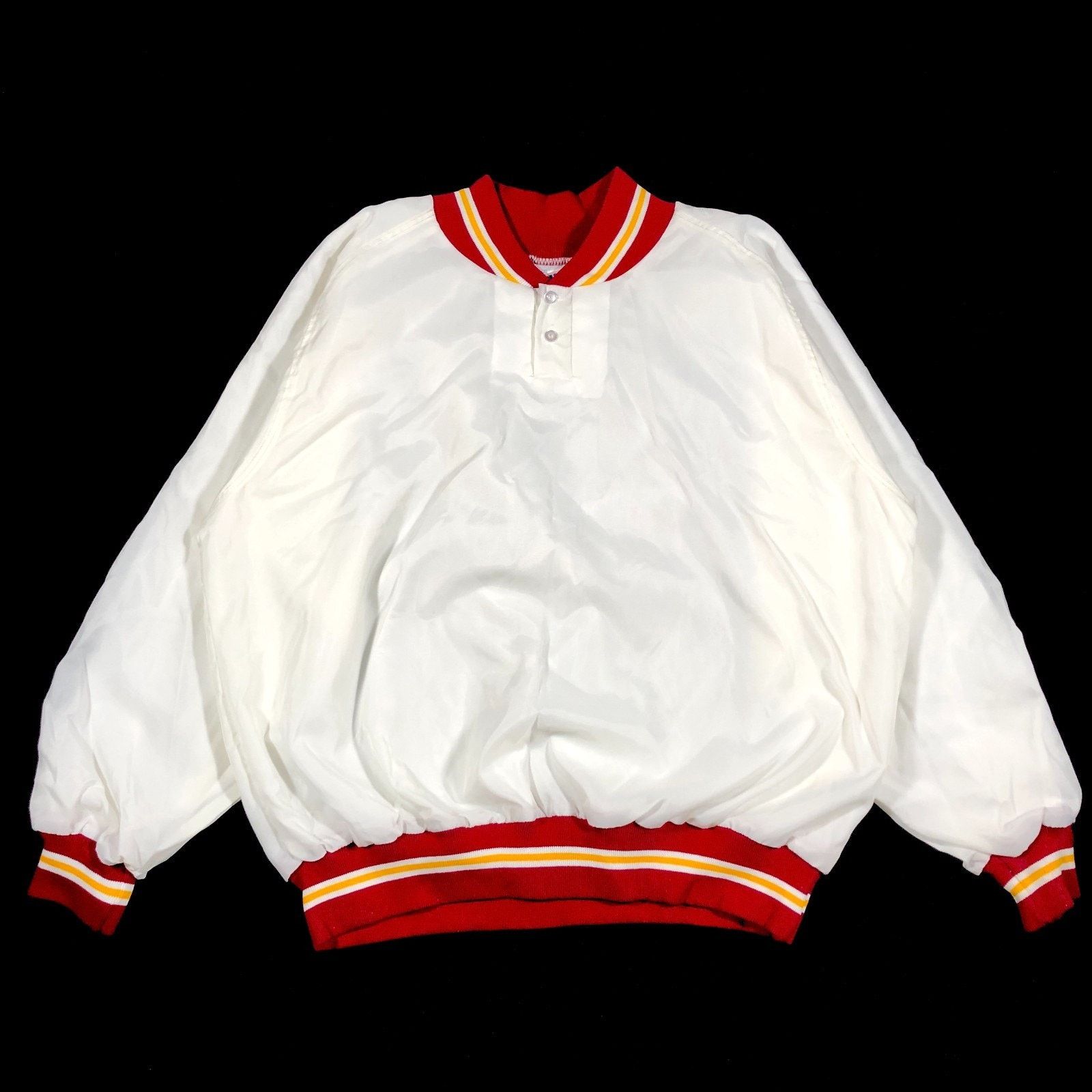 Vintage vintage 90s BIKE White maroon nylon windbreaker Jacket XL Size US XL / EU 56 / 4 - 1 Thumbnail