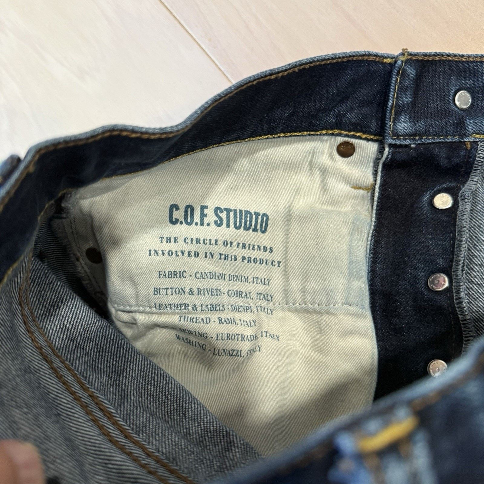 C.O.F. Studio COF Studio Jeans 32 Blue Dark Wash Minimalist Workwear Size US 32 / EU 48 - 8 Thumbnail