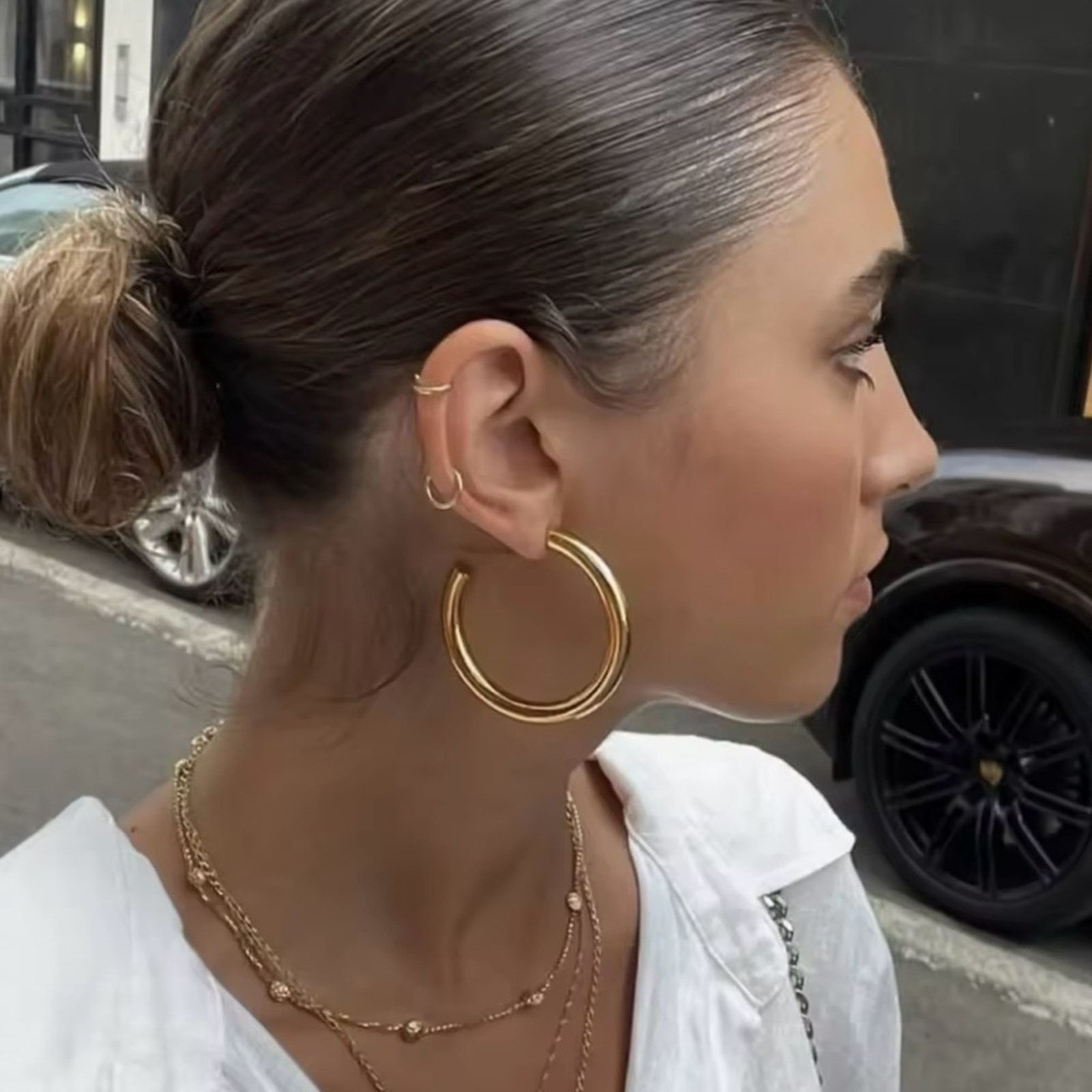 Other Gold Hoop Earrings Size ONE SIZE - 1 Thumbnail