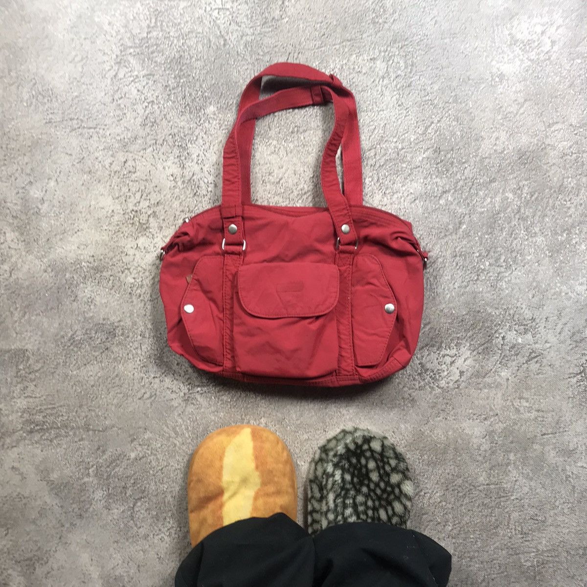 Vintage Vintage Y2K Red Crossbody Pocket Bag Streetwear Baggy OS Size ONE SIZE - 1 Thumbnail