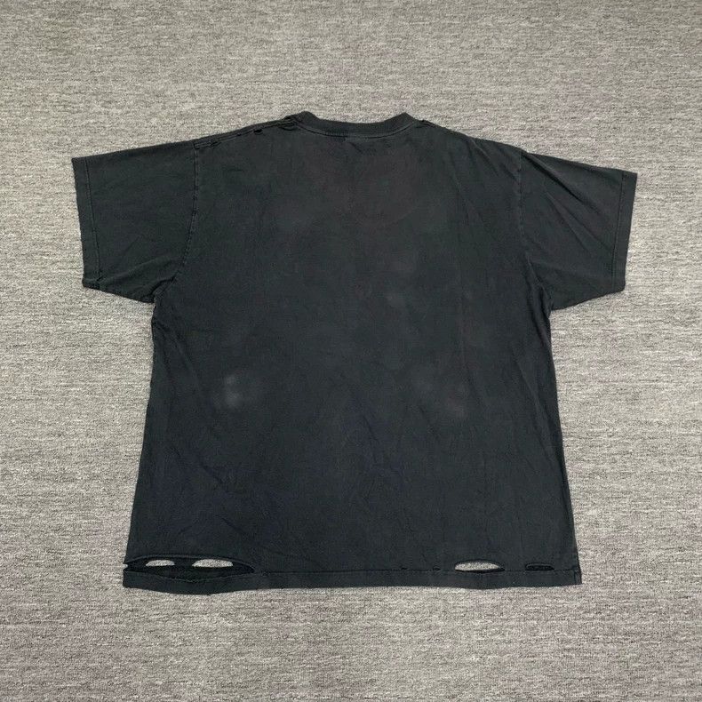 Balenciaga Balenciaga Black Washed Destroyed Earth Short Sleeve Size US XL / EU 56 / 4 - 2 Thumbnail