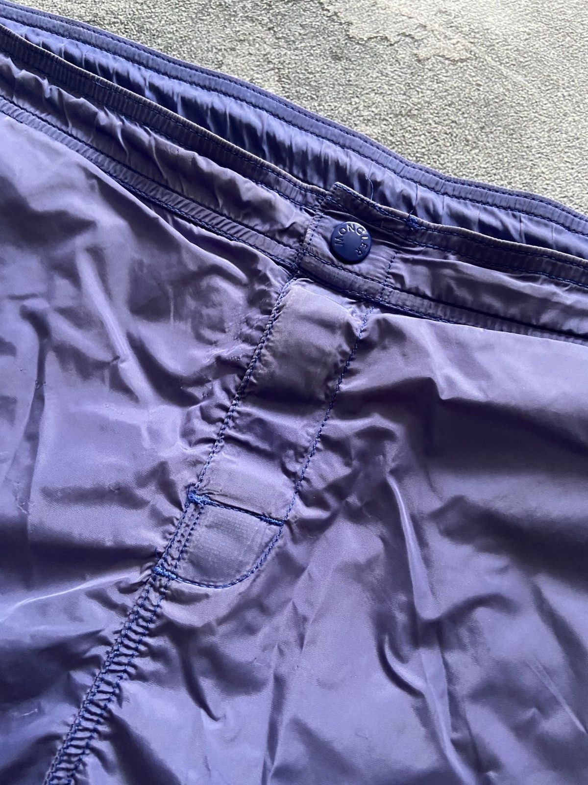 Moncler Moncler Men’s Swim Shorts Navy Blue Logo Side Stripe Size US 35 - 3 Thumbnail