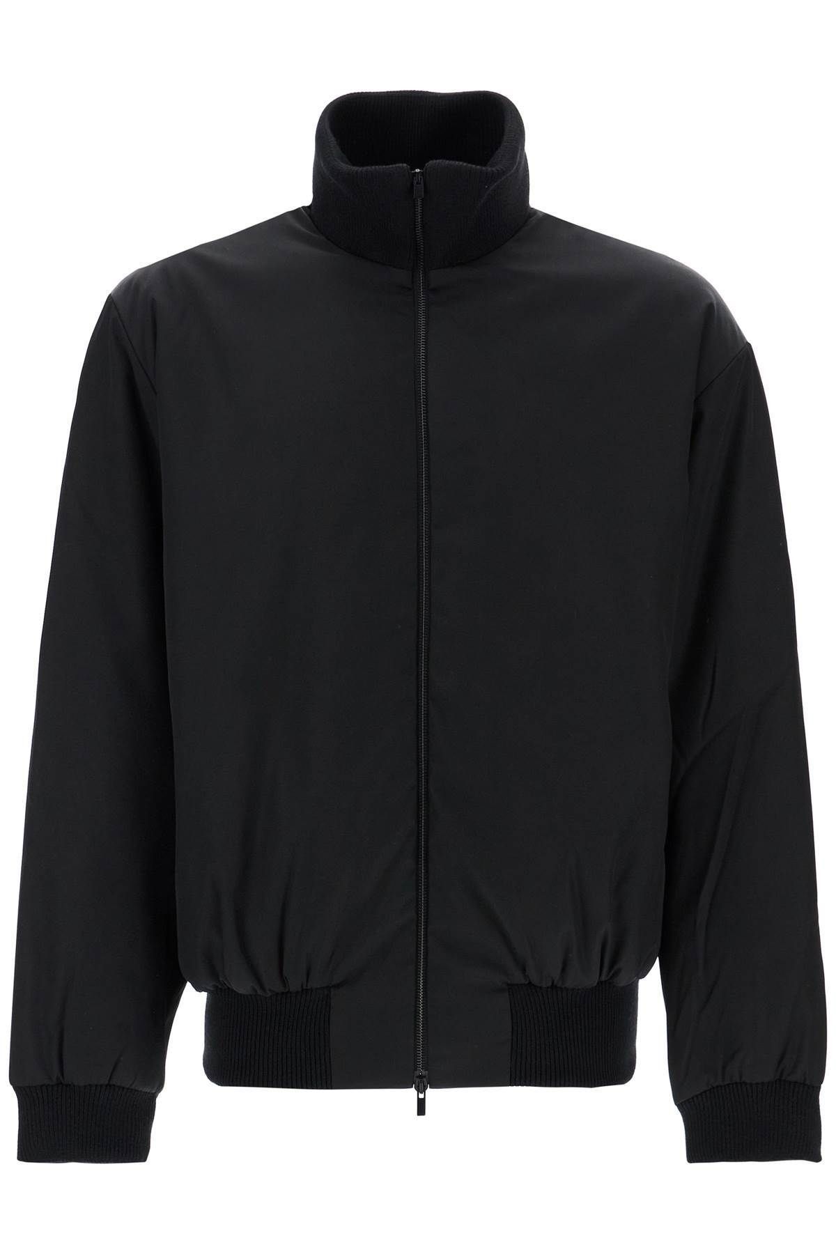Fear Of God Black Nylon Bomber With High Collar Label Size S Bombers