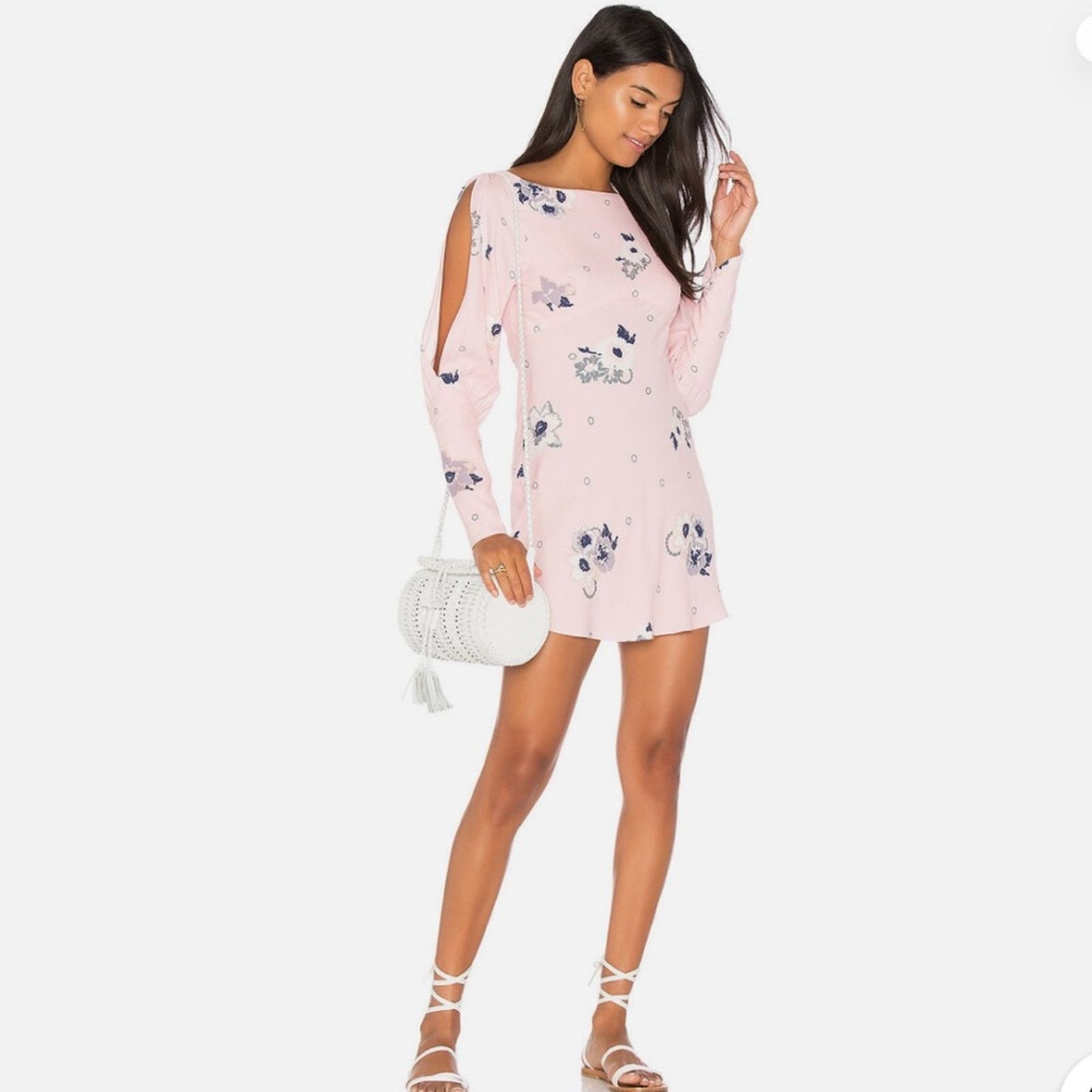 Free People NWT Free People Sunshadows Split Sleeve Mini Dress - Size 4 Size S / US 4 / IT 40 - 1 Thumbnail
