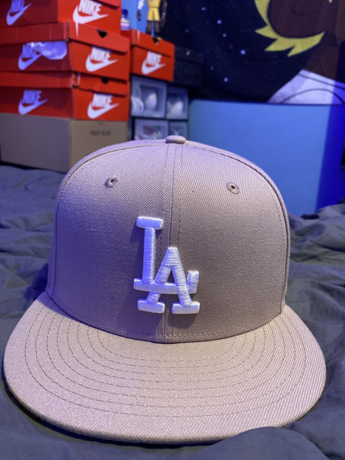 Lids LA Dodgers 59FIFTY Light Brown Fitted Hat Grailed