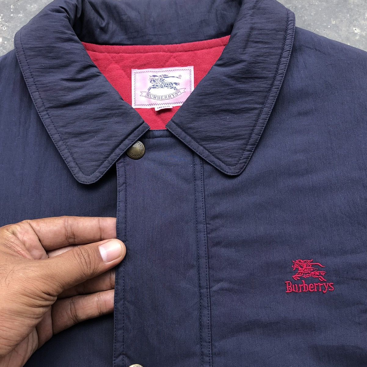 Burberry Vintage Burberrys Embroidery Logo Lined Quilted Jacket Size US M / EU 48-50 / 2 - 16 Thumbnail