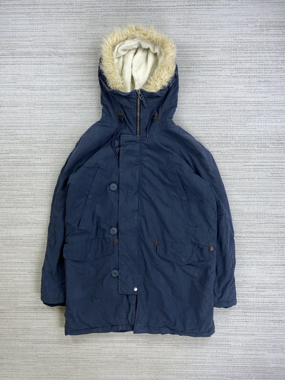 Japanese Brand × Quiksilver × Vintage Vintage Quiksilver Faux Fur Hoodie Parka Jacket Size US M / EU 48-50 / 2 - 1 Thumbnail