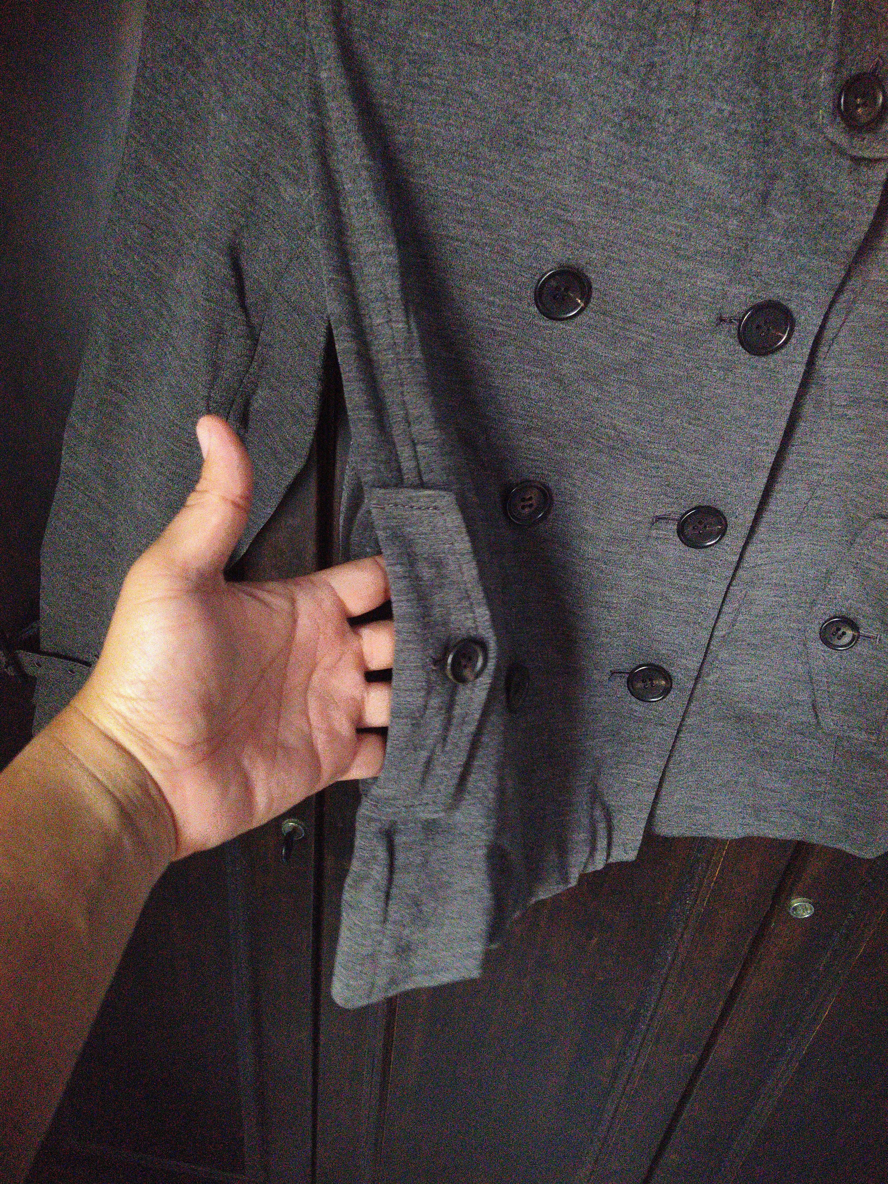 Burberry Burberry London Blue Label Wool Pea Coat Grey Size L / US 10 / IT 46 - 8 Thumbnail