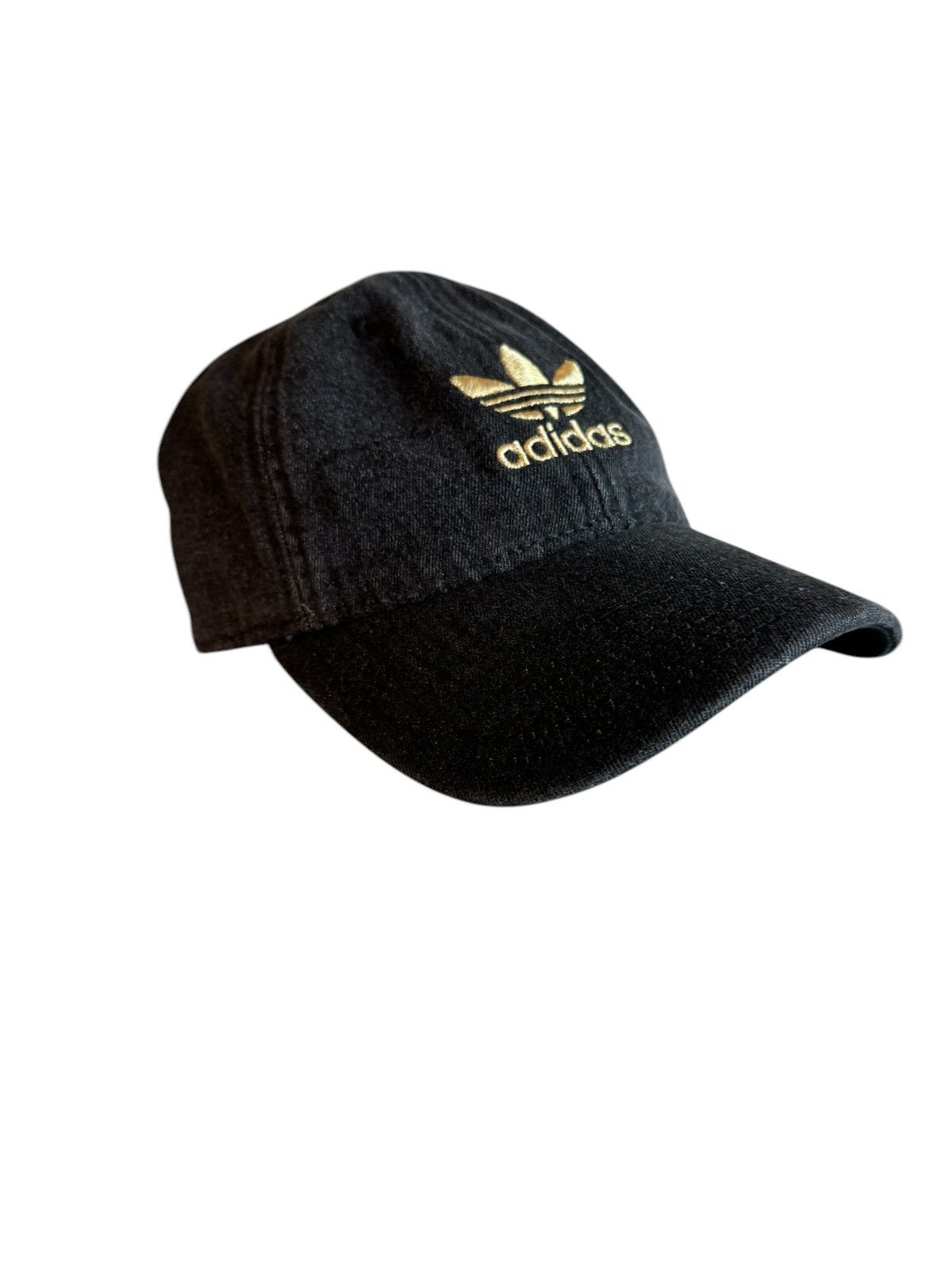 Adidas Retro Adidas Gold Embroidered Big Logo Baseball Cap Size ONE SIZE - 2 Thumbnail