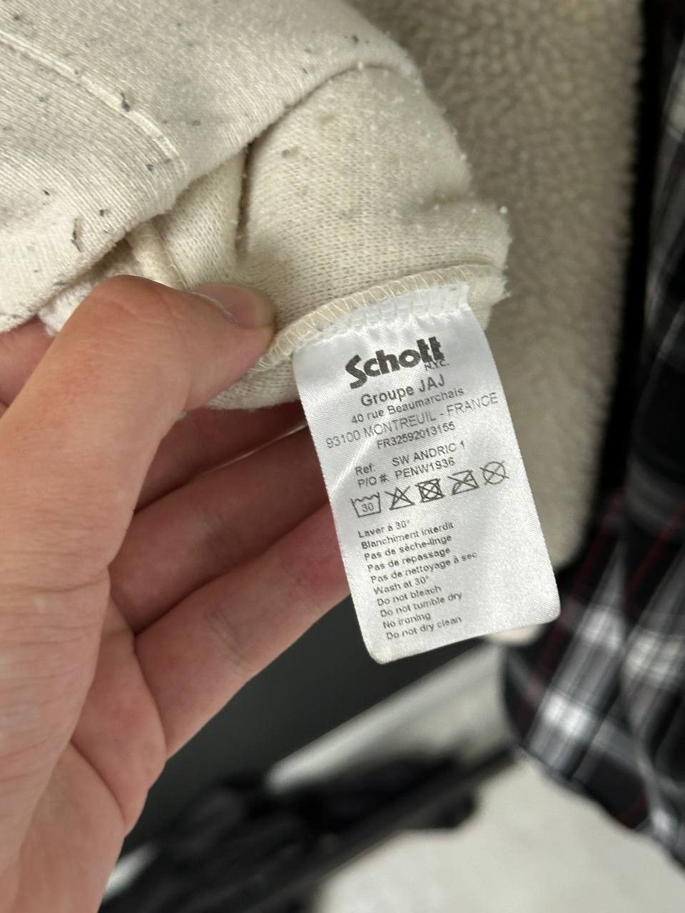 Schott × Vintage Vintage 90s Schott Fleece Sherpa Hoodie Streetwear Size US M / EU 48-50 / 2 - 9 Thumbnail