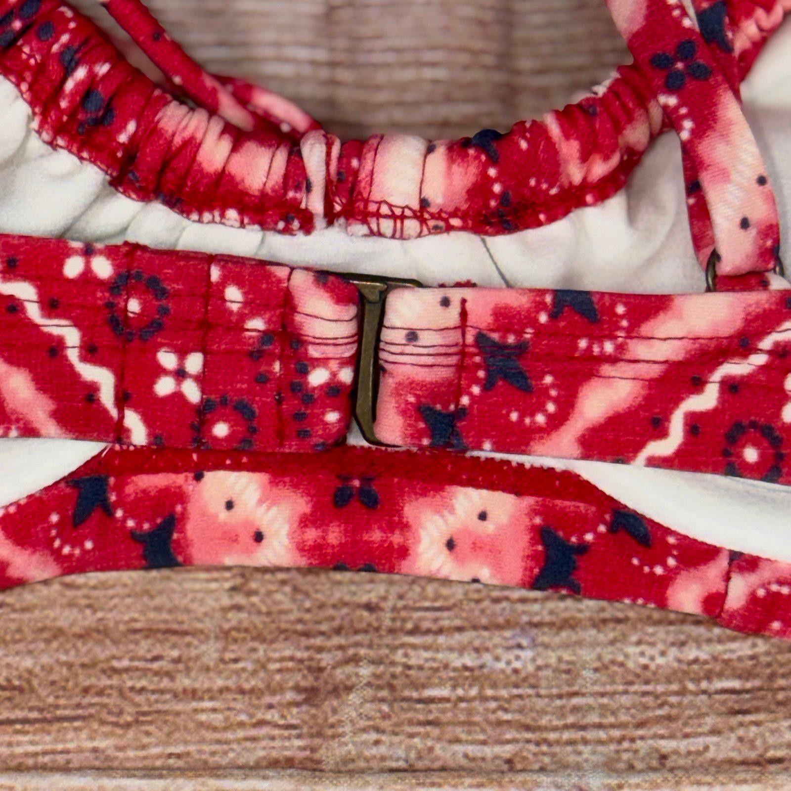 Other True Craft Small Red Bandana Print Bikini Top Size ONE SIZE - 5 Thumbnail