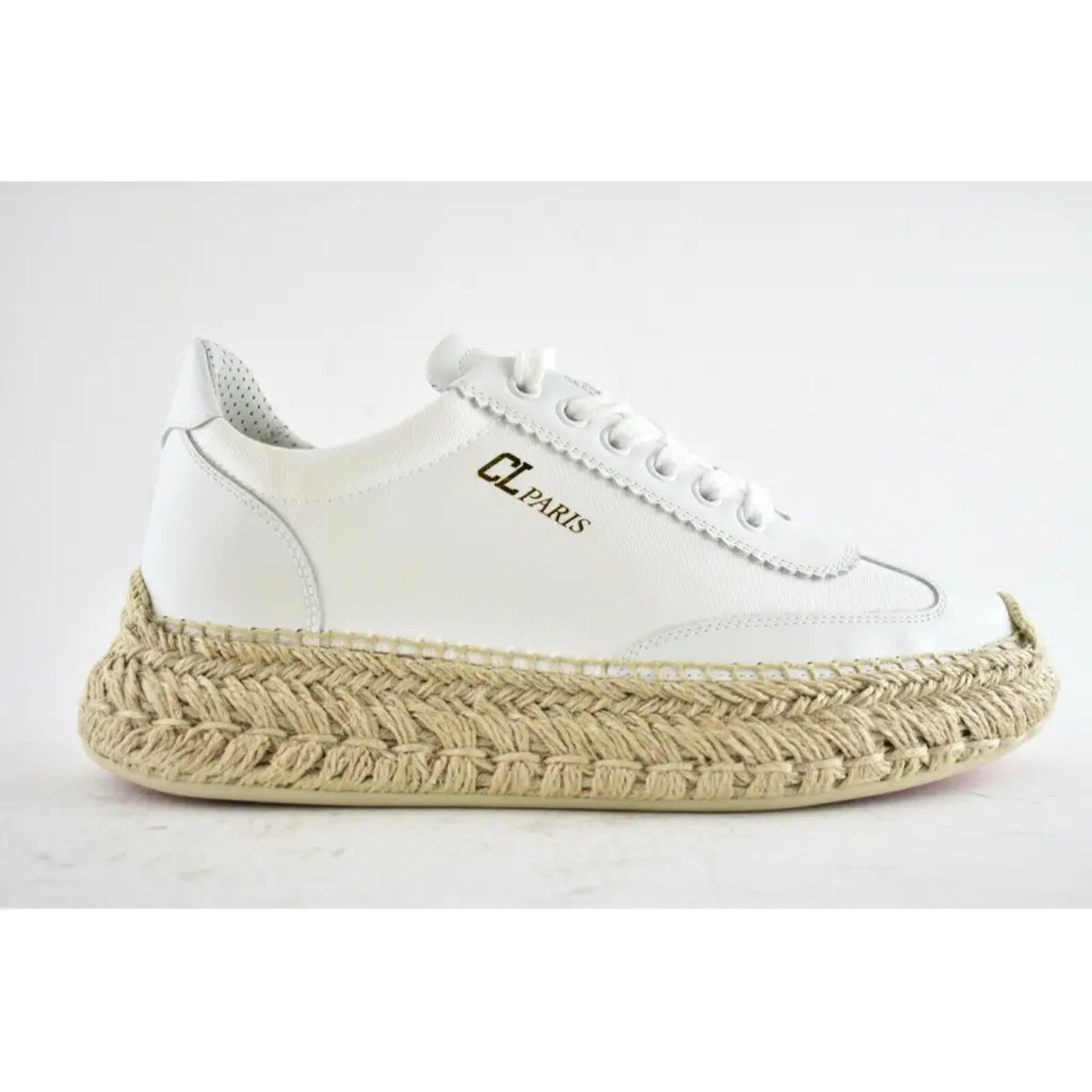 Christian Louboutin Christian Louboutin Flat White Bianco Platform Sneaker 40 Size US 10 / IT 40 - 2 Thumbnail