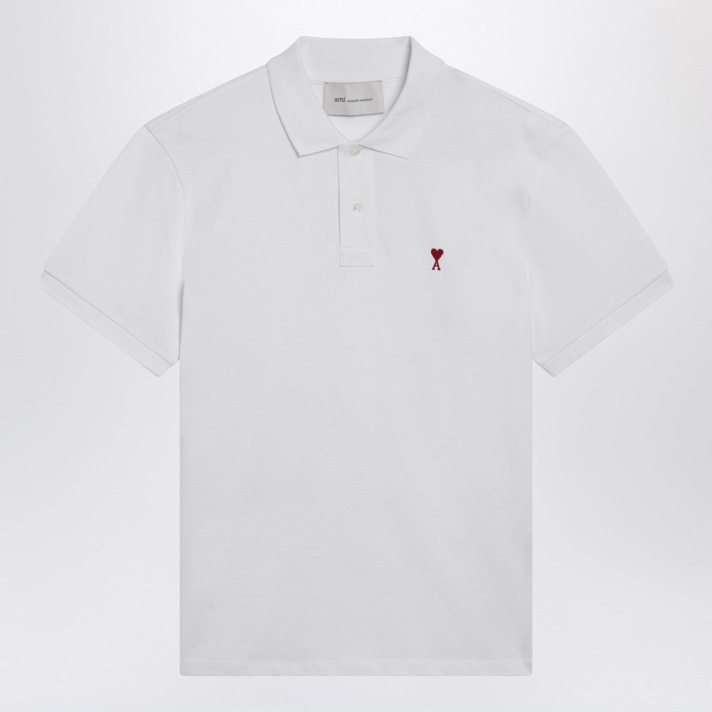 AMI Ami Paris Ami De Coeur White Polo Shirt Size US M / EU 48-50 / 2 - 1 Thumbnail