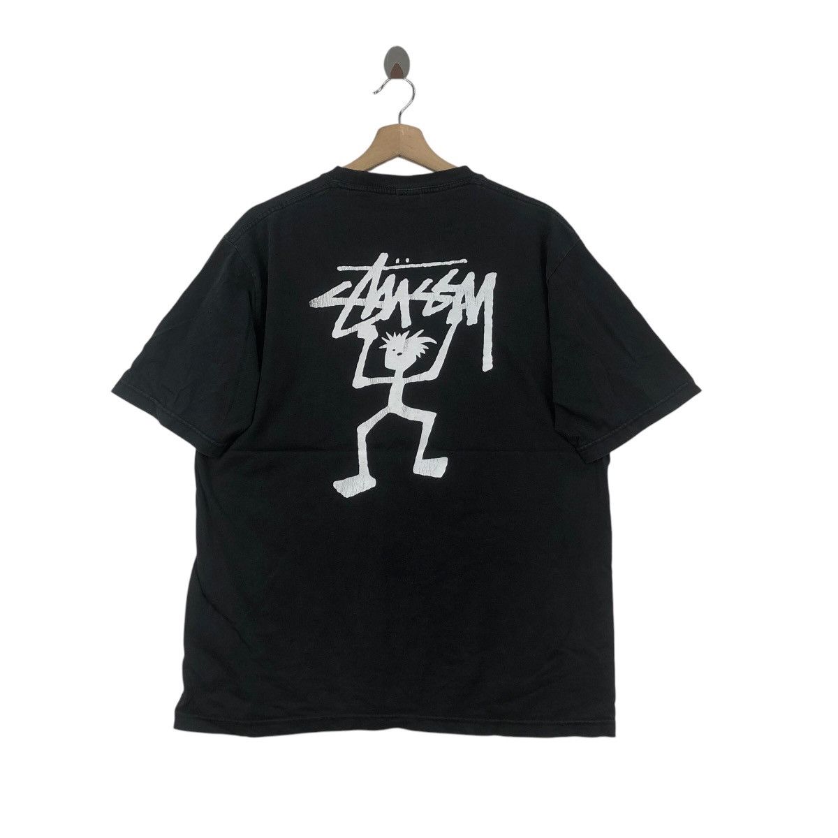 Stussy Vintage 90’ STUSSY WARRIOR MAN Stickman Tribe Tee Shirt Top Size US L / EU 52-54 / 3 - 4 Thumbnail