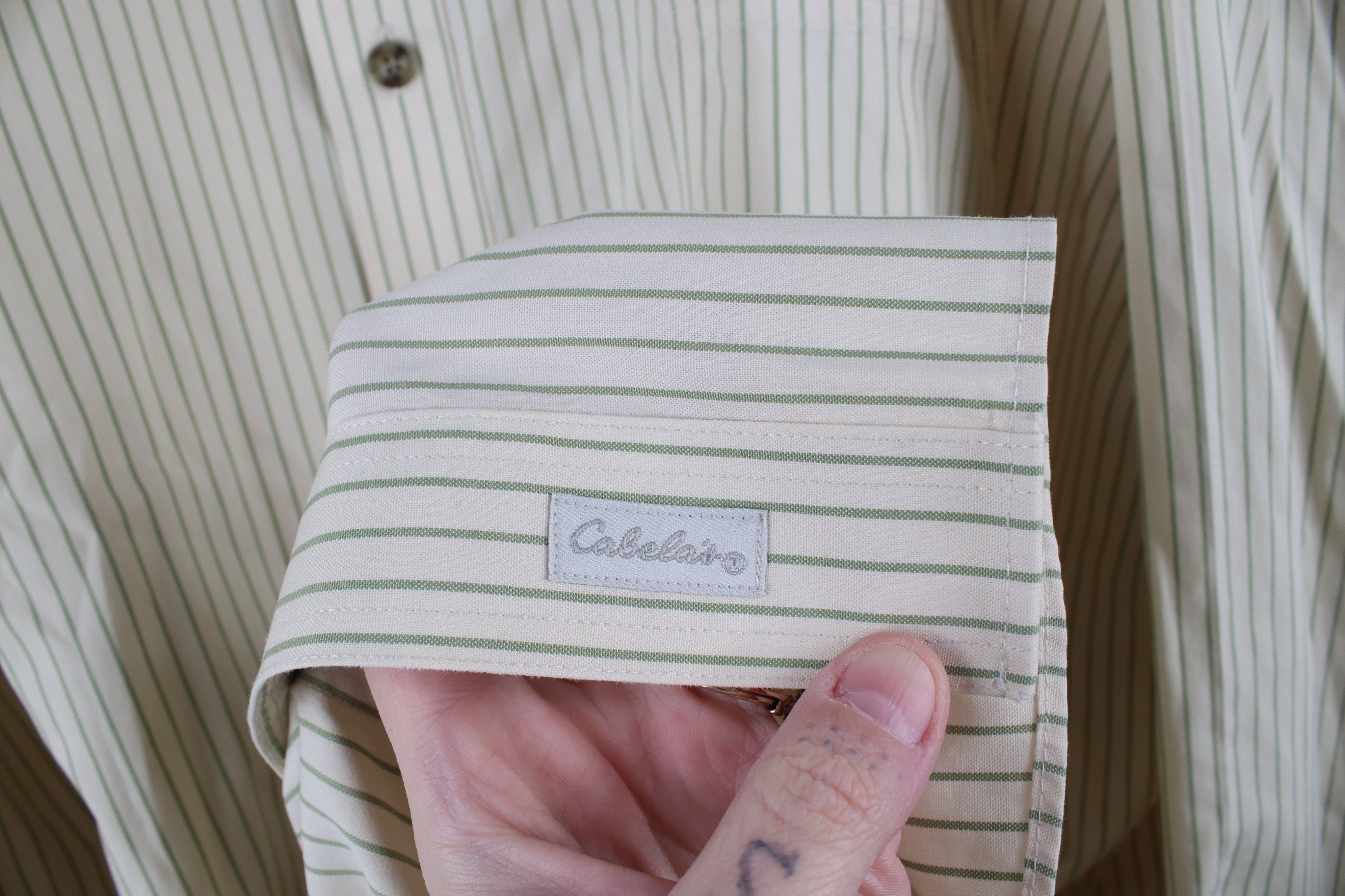 Cabelas × Vintage Vintage Cabelas Pinstriped Collared Button Down Shirt Cotton Size US XXL / EU 58 / 5 - 5 Thumbnail