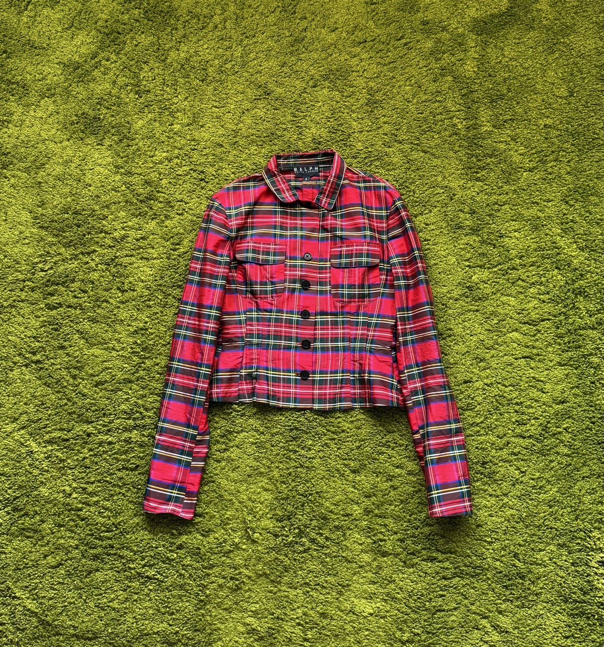 Polo Ralph Lauren × Ralph Lauren × Vintage Ralph Lauren 100% silk tartan blouse shirt Size M / US 6-8 / IT 42-44 - 1 Thumbnail