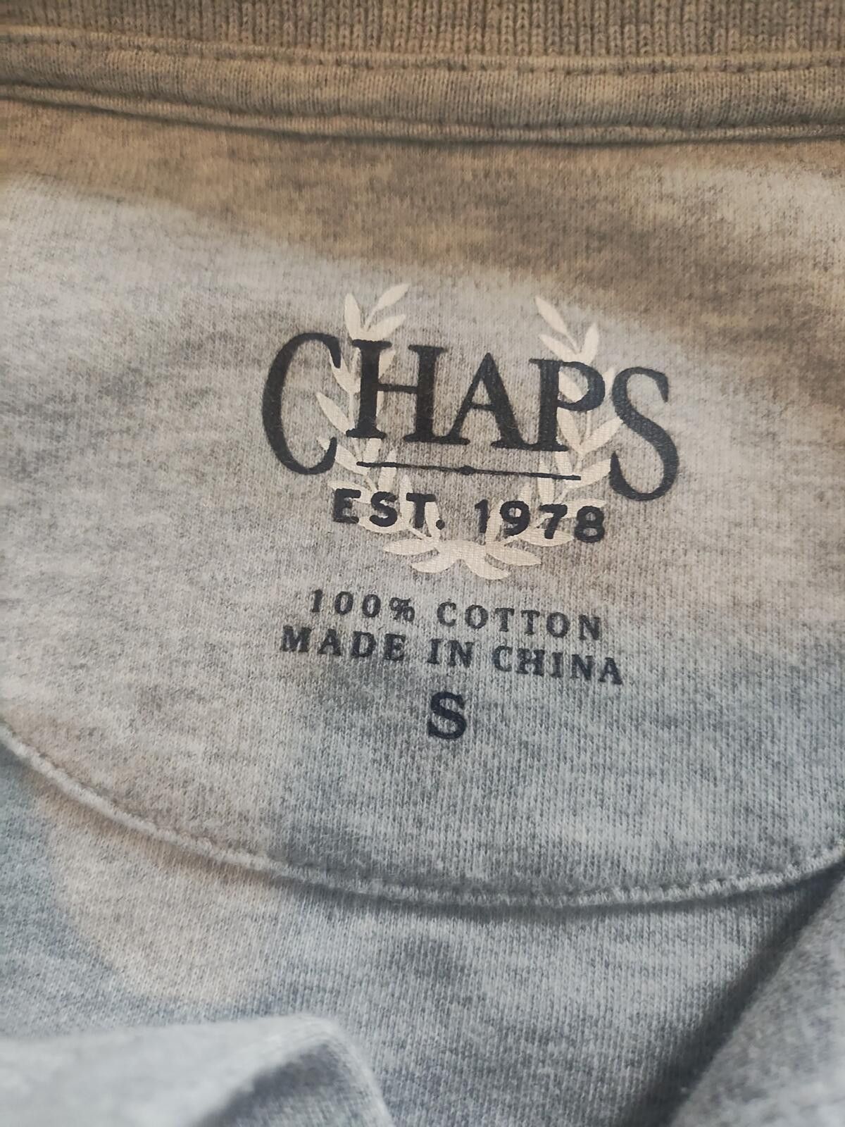 Chaps Chaps Gray Cotton Polo Shirt Size Small Size US S / EU 44-46 / 1 - 5 Thumbnail