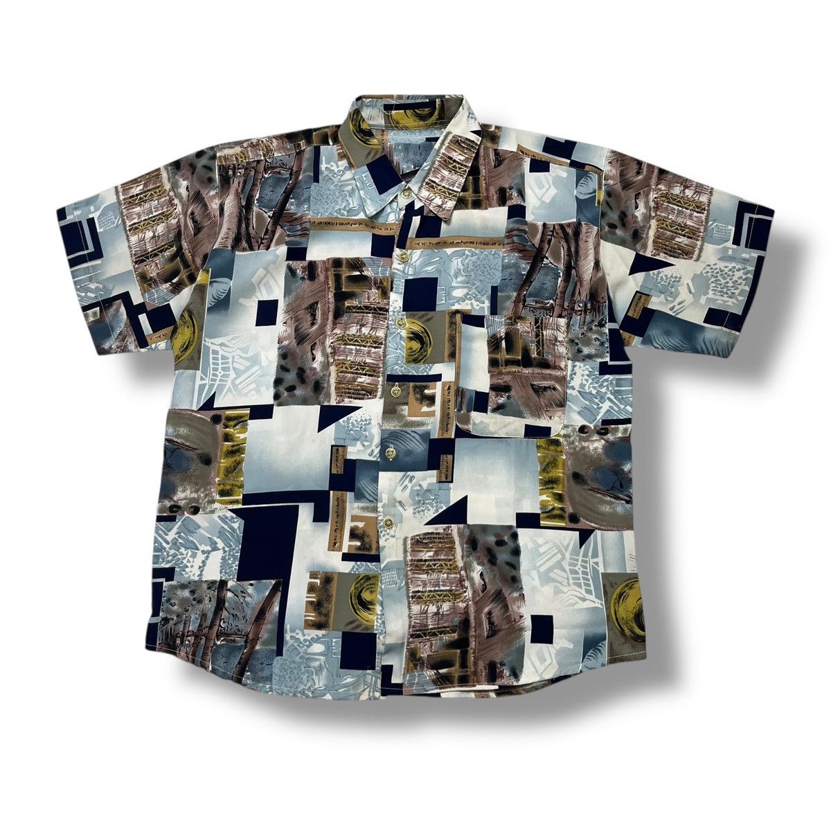 Kapital Abstract collage with geometric patterns Short Sleeve Shirt Size US L / EU 52-54 / 3 - 1 Thumbnail