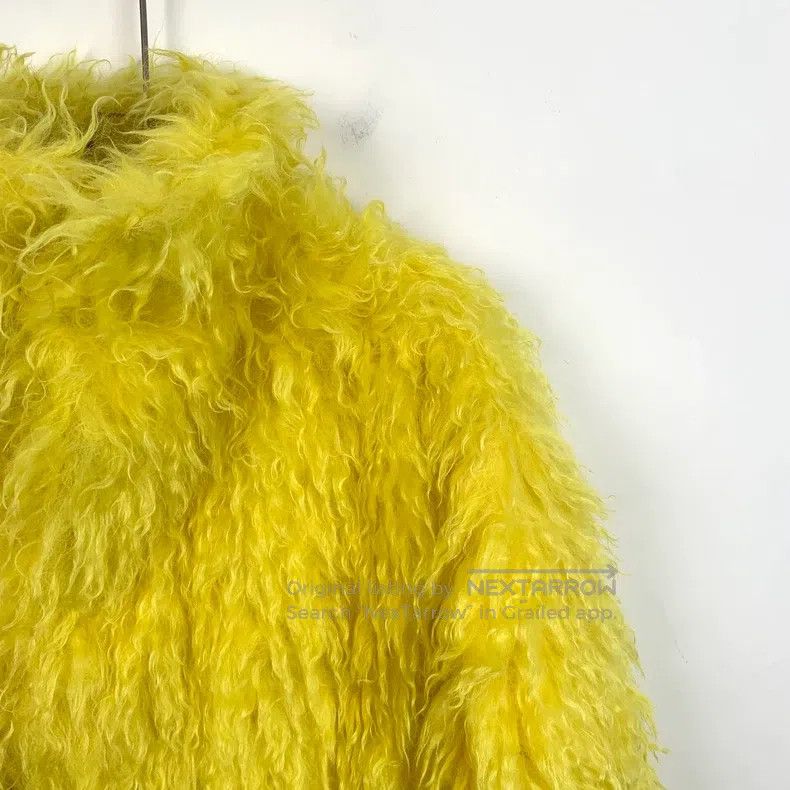 Balenciaga Balenciaga Yellow Mohair Collar Fur Jacket Size XXS / US 00 / IT 34 - 3 Thumbnail